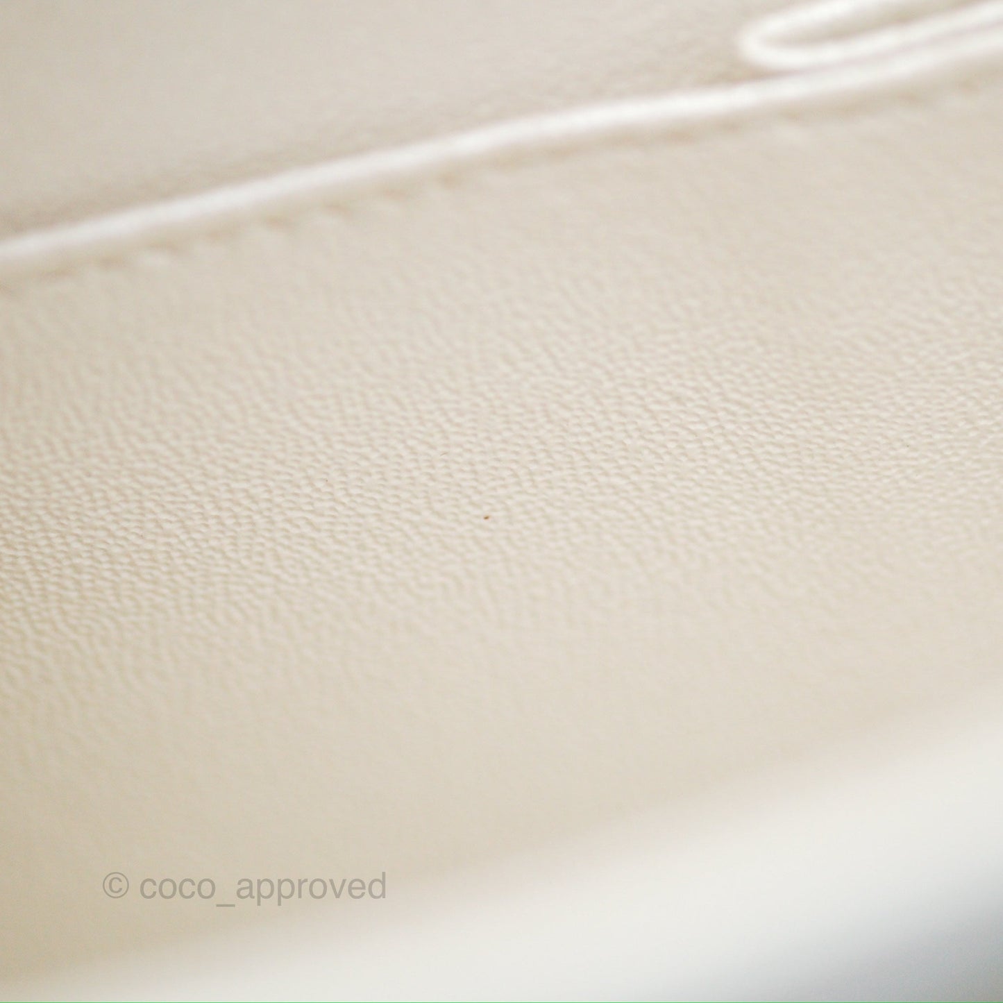 Chanel Classic M/L Medium Double Flap Iridescent White Calfskin Gold Hardware