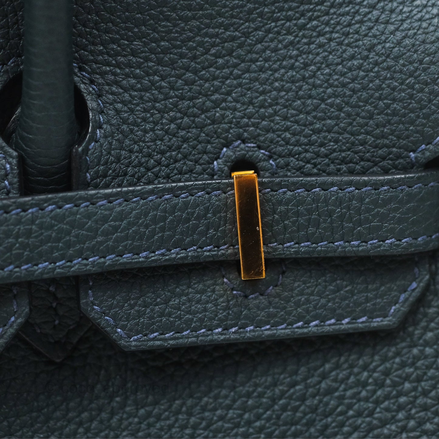 Hermès Birkin 25 Retourne Vert Rousseau V0 Togo Gold Hardware