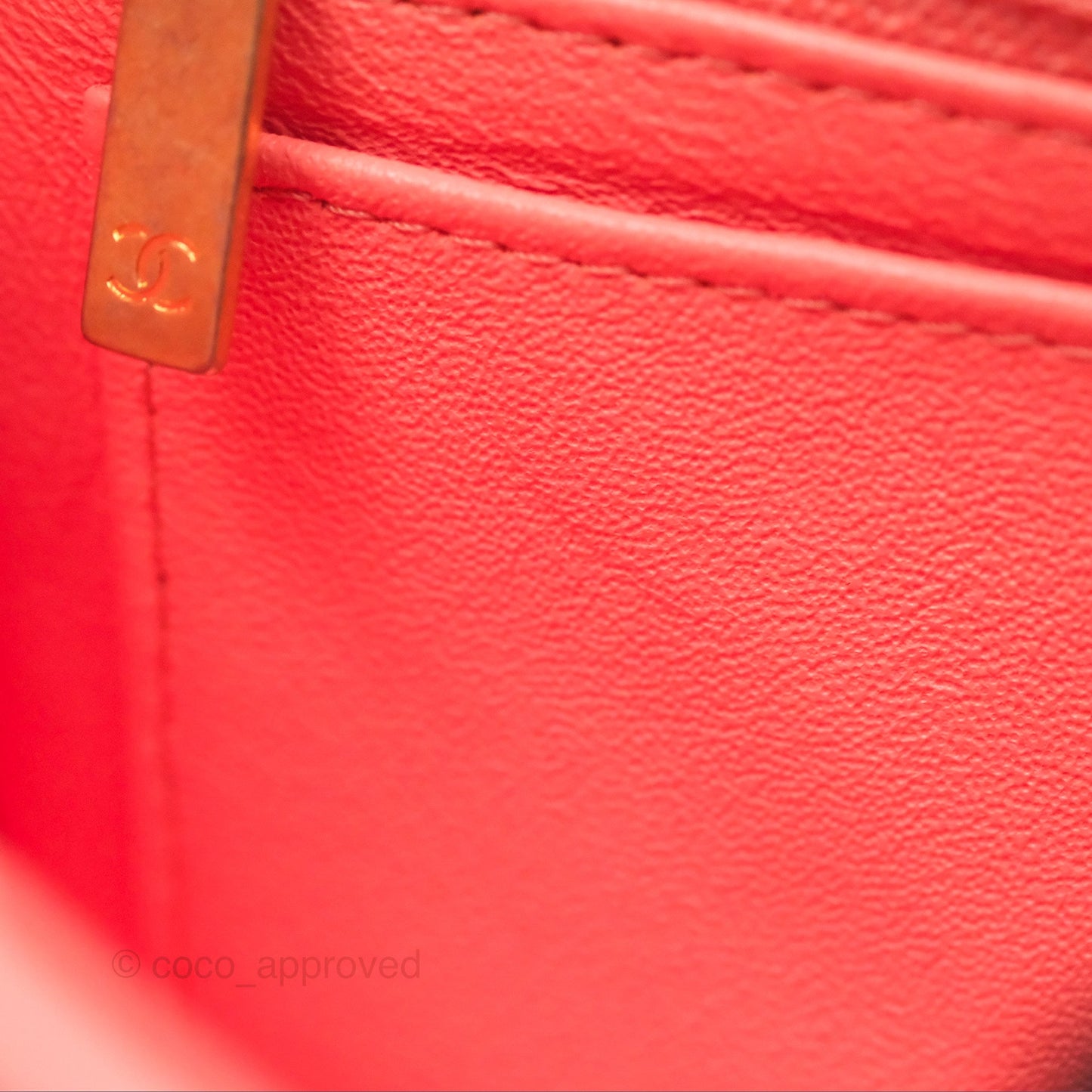 Chanel Chevron Mini Rectangular Flap Peach Pink Lambskin Aged Gold Hardware