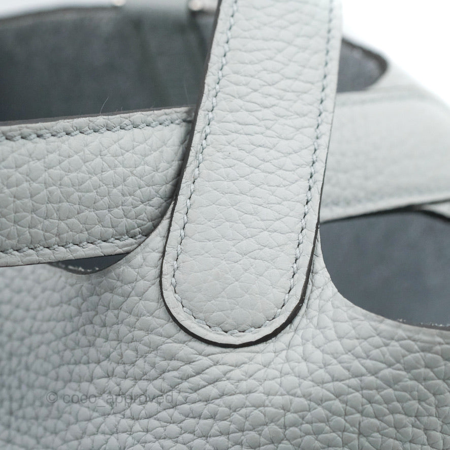 Hermès Picotin Lock 18 Bleu Pale Clemence Palladium Hardware