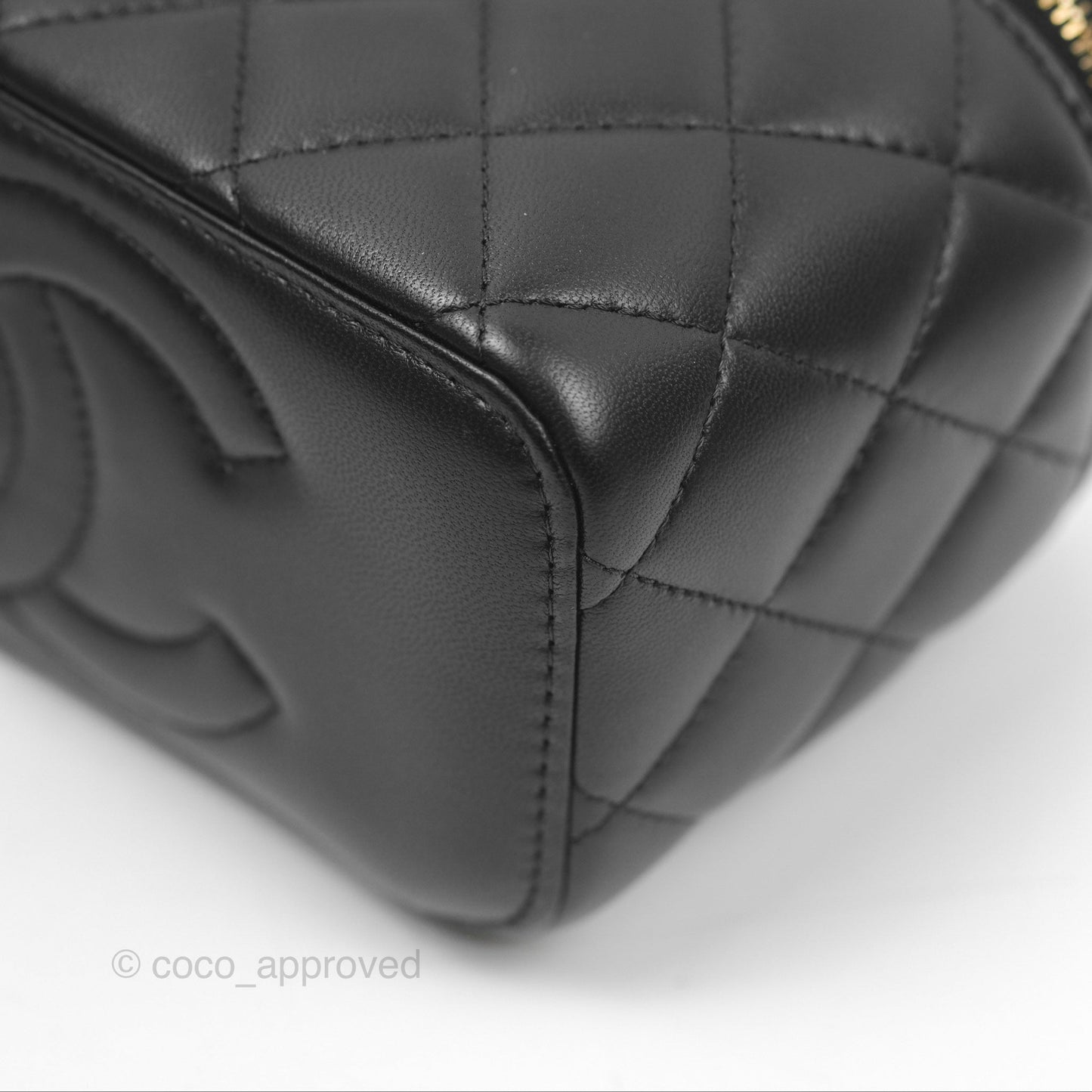 Chanel Ball Crush Vanity with Chain Black Lambskin Gold Hardware