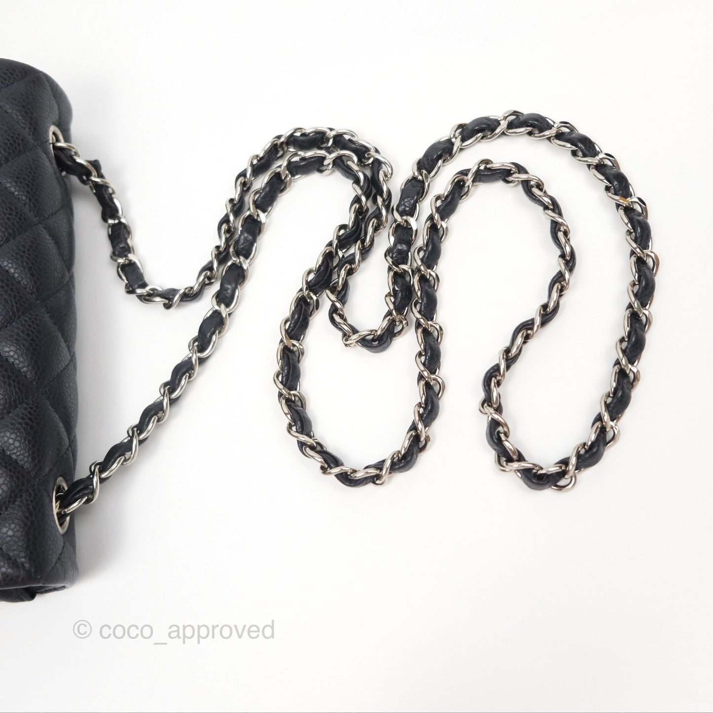 Chanel Mini Rectangular Quilted Dark Navy Caviar Silver Hardware