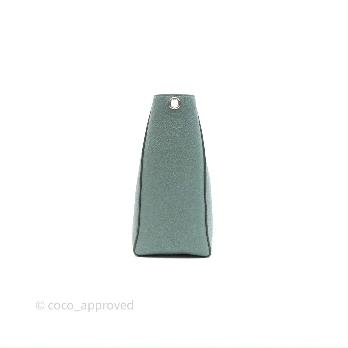Celine Small Sangle Bucket Bag Light Green Celadon Grained Calfskin Silver Hardware