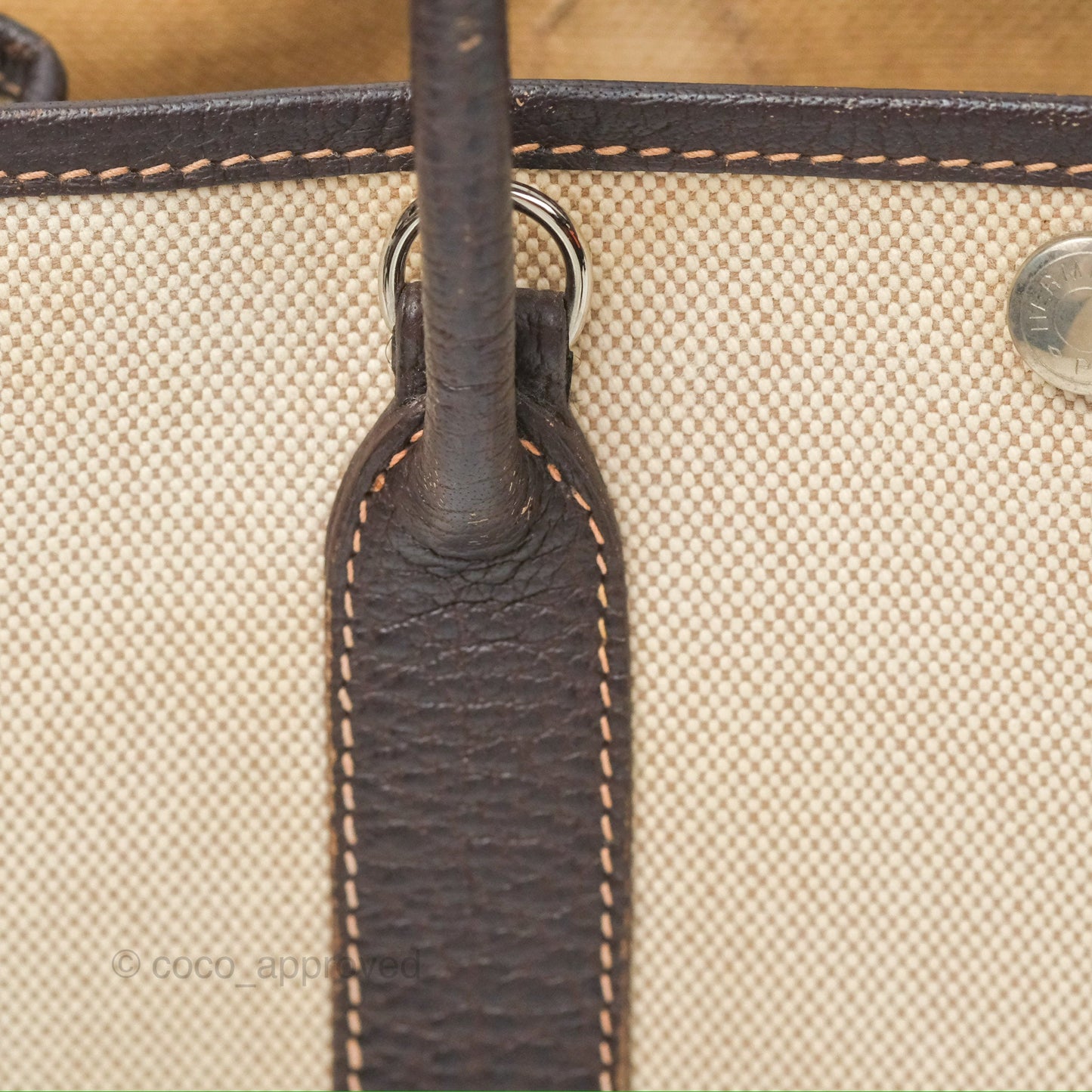 Hermès Garden Party 30 Canvas Brown/ Natural