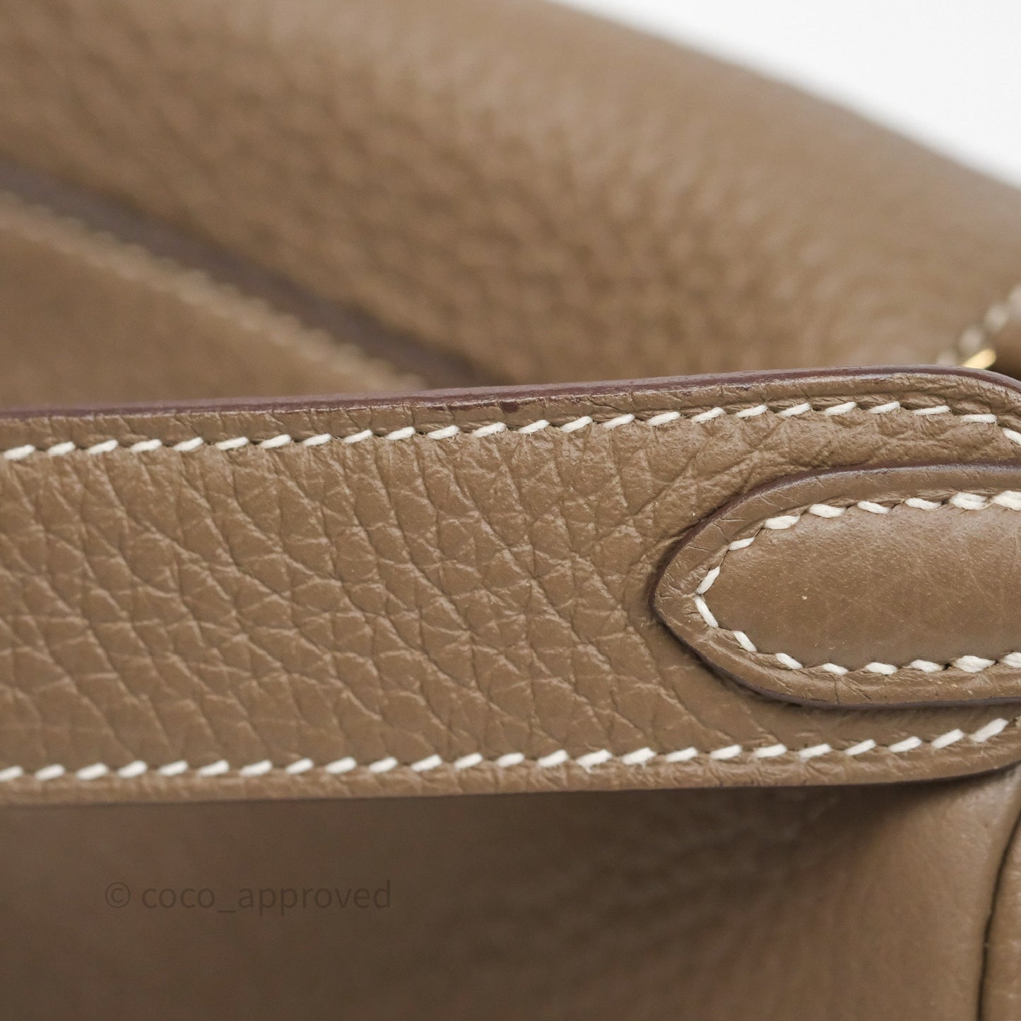 Hermès Mini Lindy 20 Etoupe 18 Clemence Gold Hardware