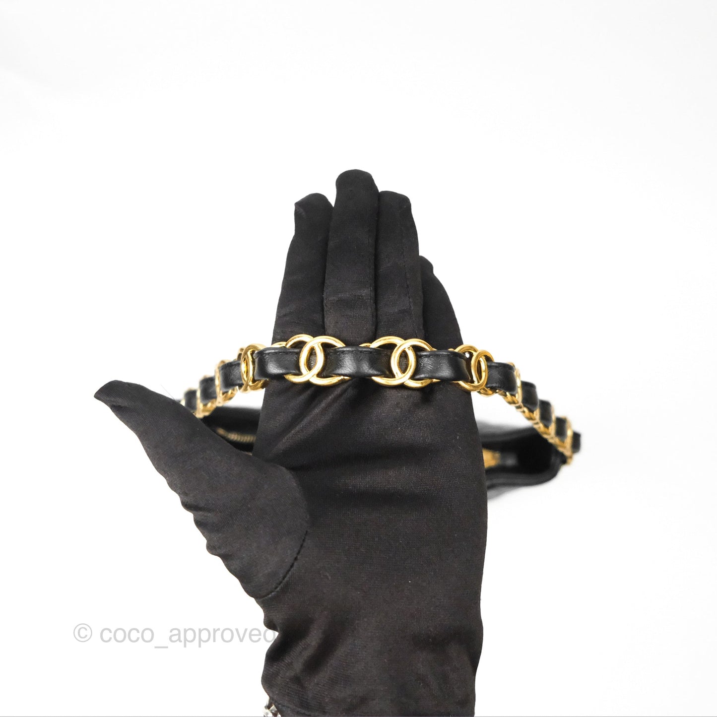 Chanel Small Hobo Bag CC Chain Black Calfskin Aged Gold Hardware 22K