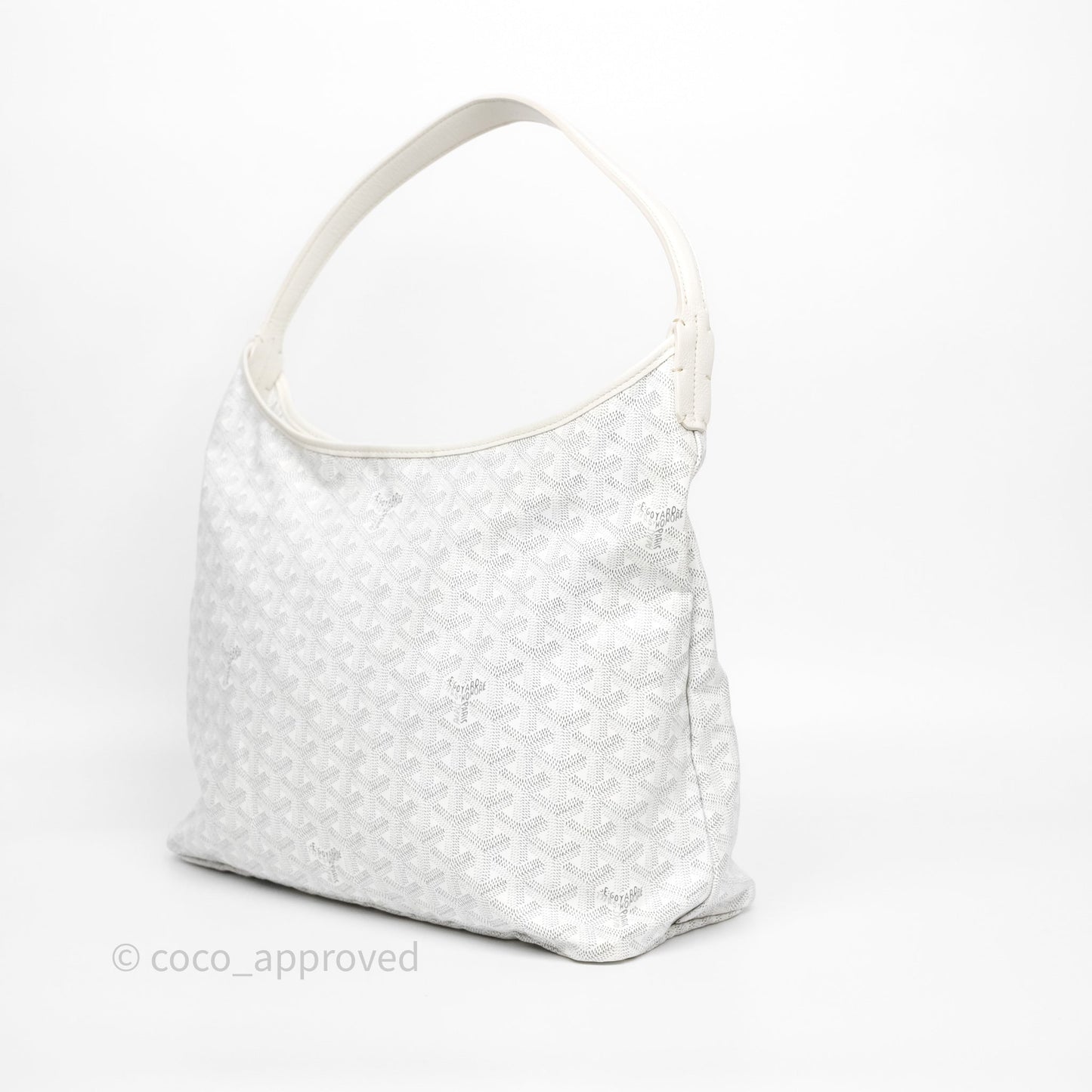 Goyard Bohème Hobo Bag PM White Goyardine Canvas