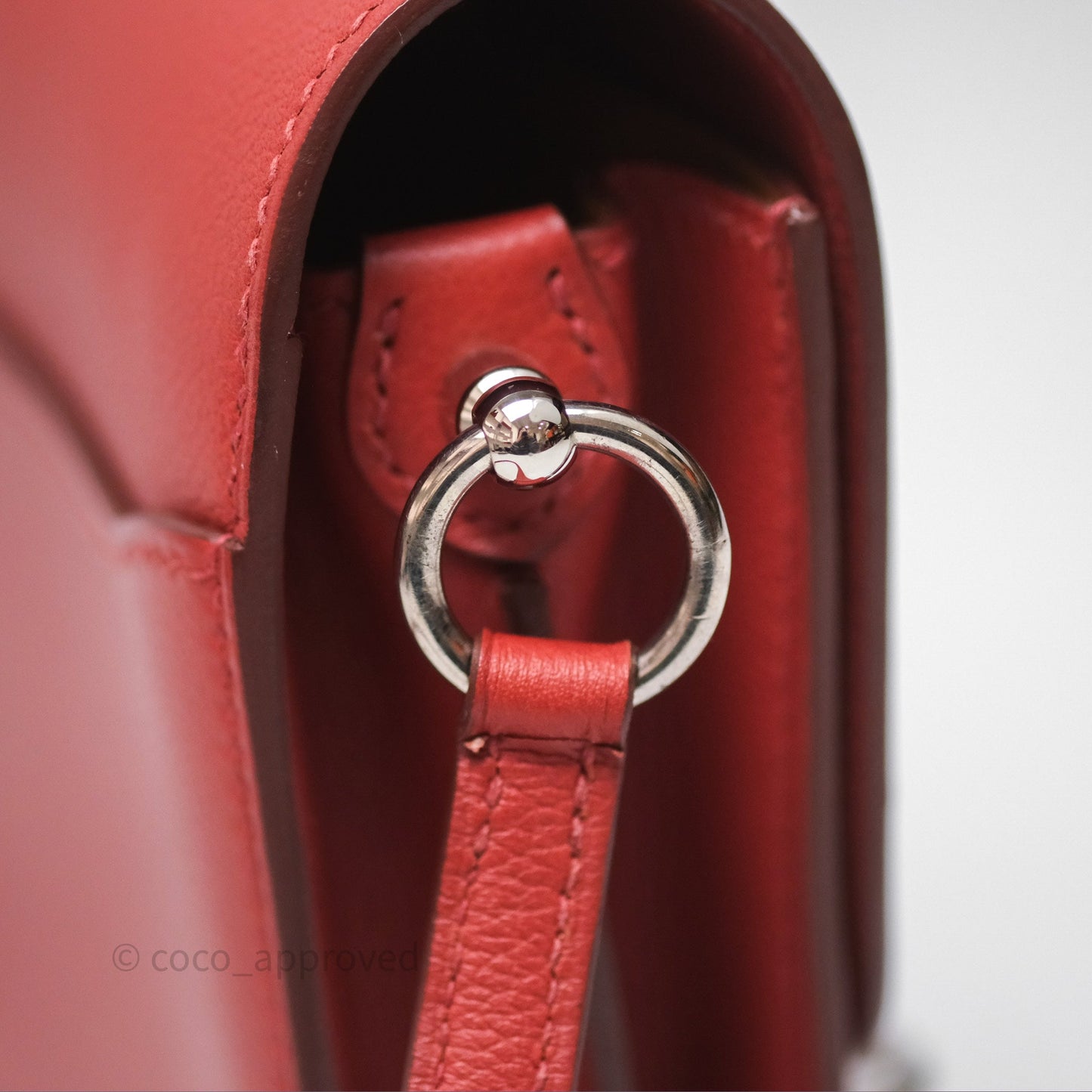 Hermès Roulis Mini Brique 36 / Caramel 28 Evercolor Palladium Hardware