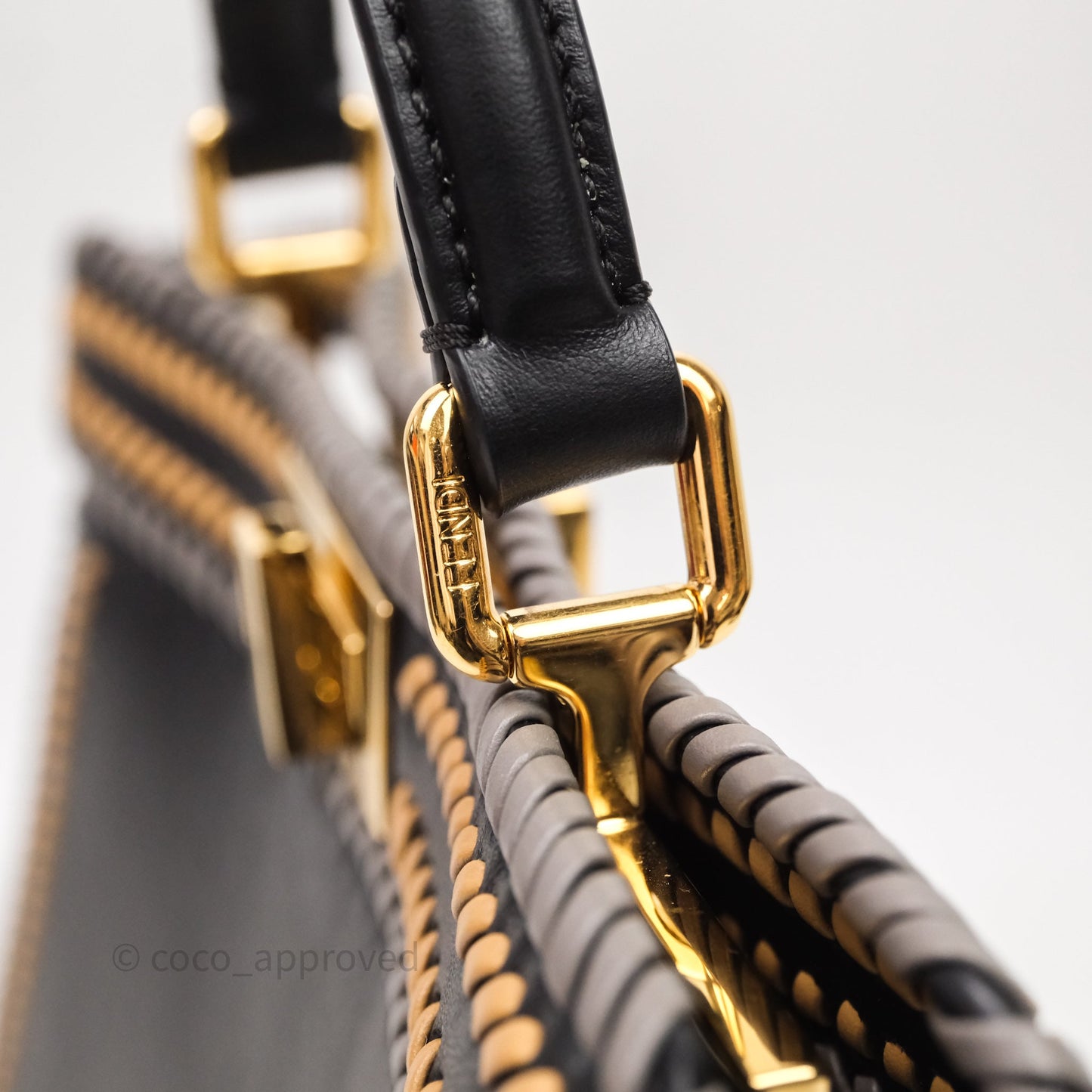 Fendi Small Peekaboo Iseeu Black/ Grey