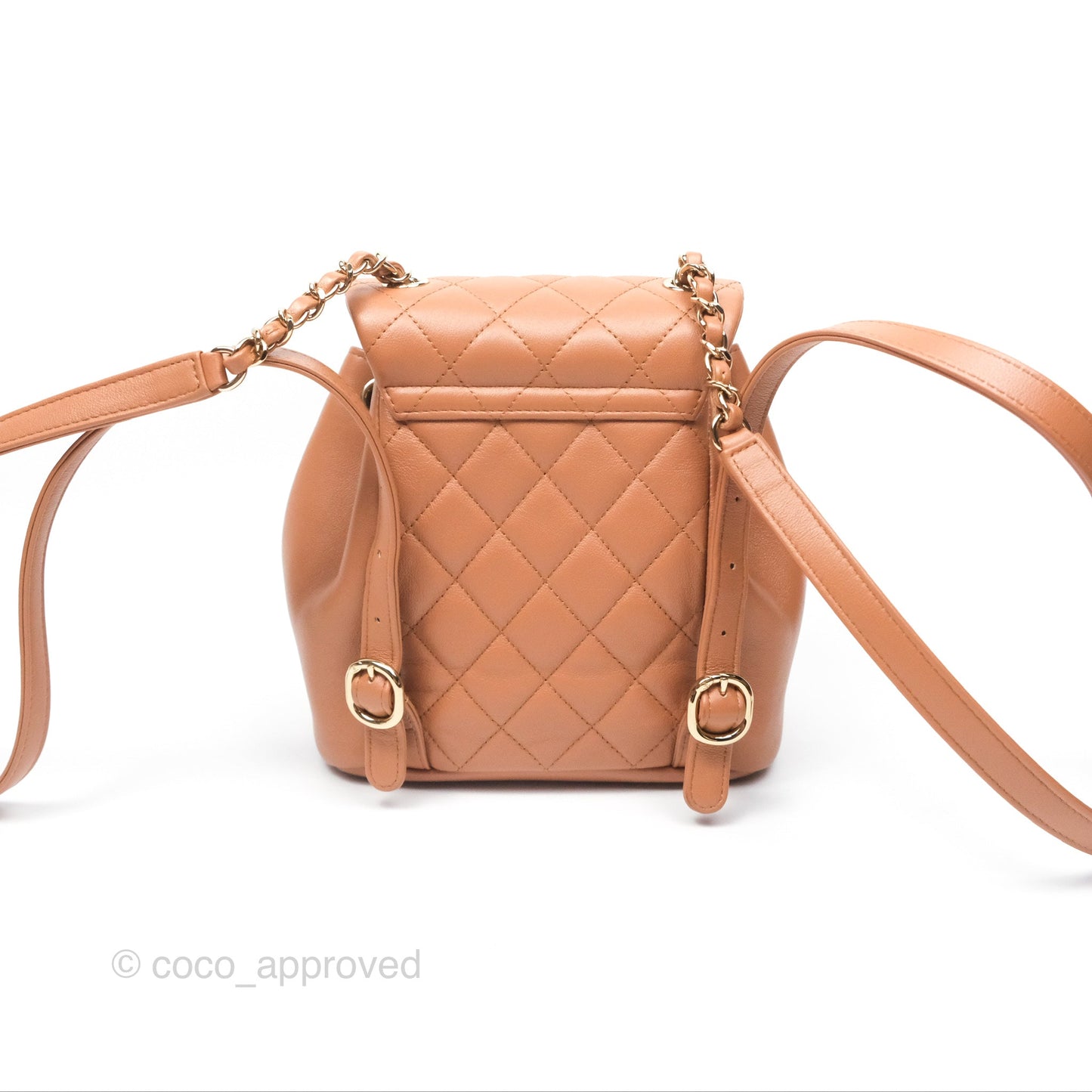 Chanel Small Duma Drawstring Backpack Camel Calfskin 24P