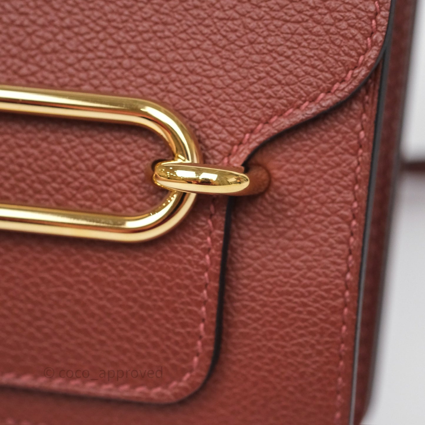 Hermès Mini Roulis Rouge H 55 Evercolor Gold Hardware
