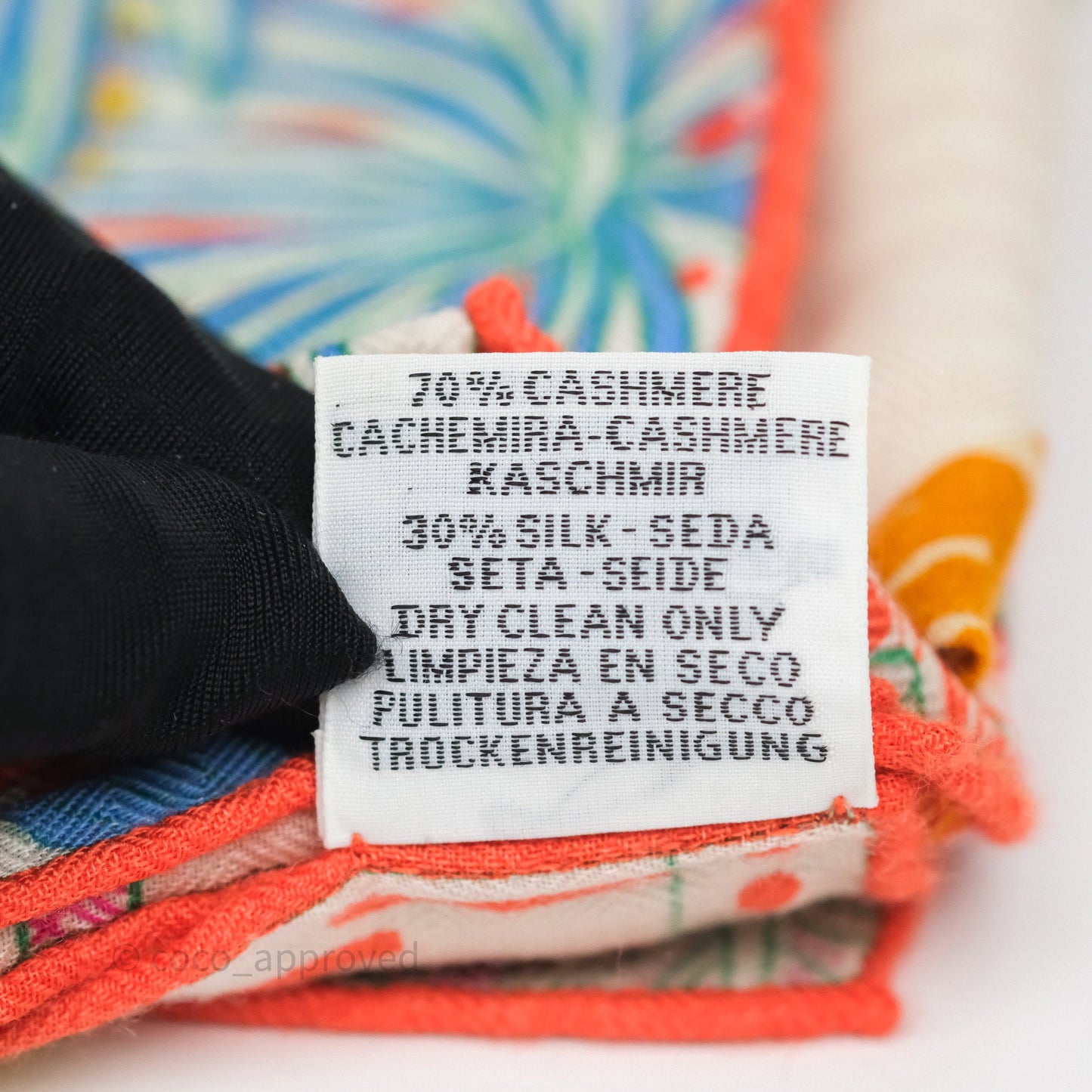 Hermès Acte III Scene I La Clairiere Scarf Shawl 140 Cashmere Silk