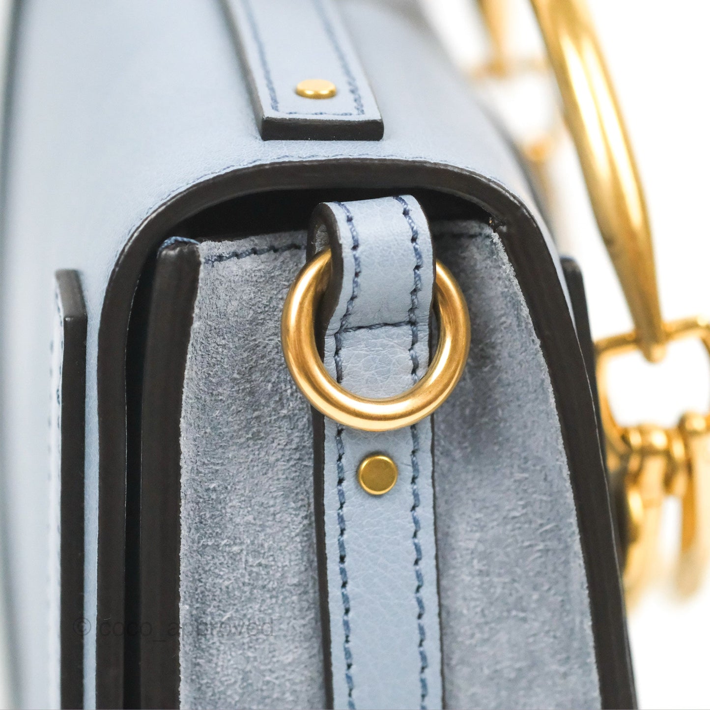 Chloé Nile Crossbody Bag Blue Calfskin