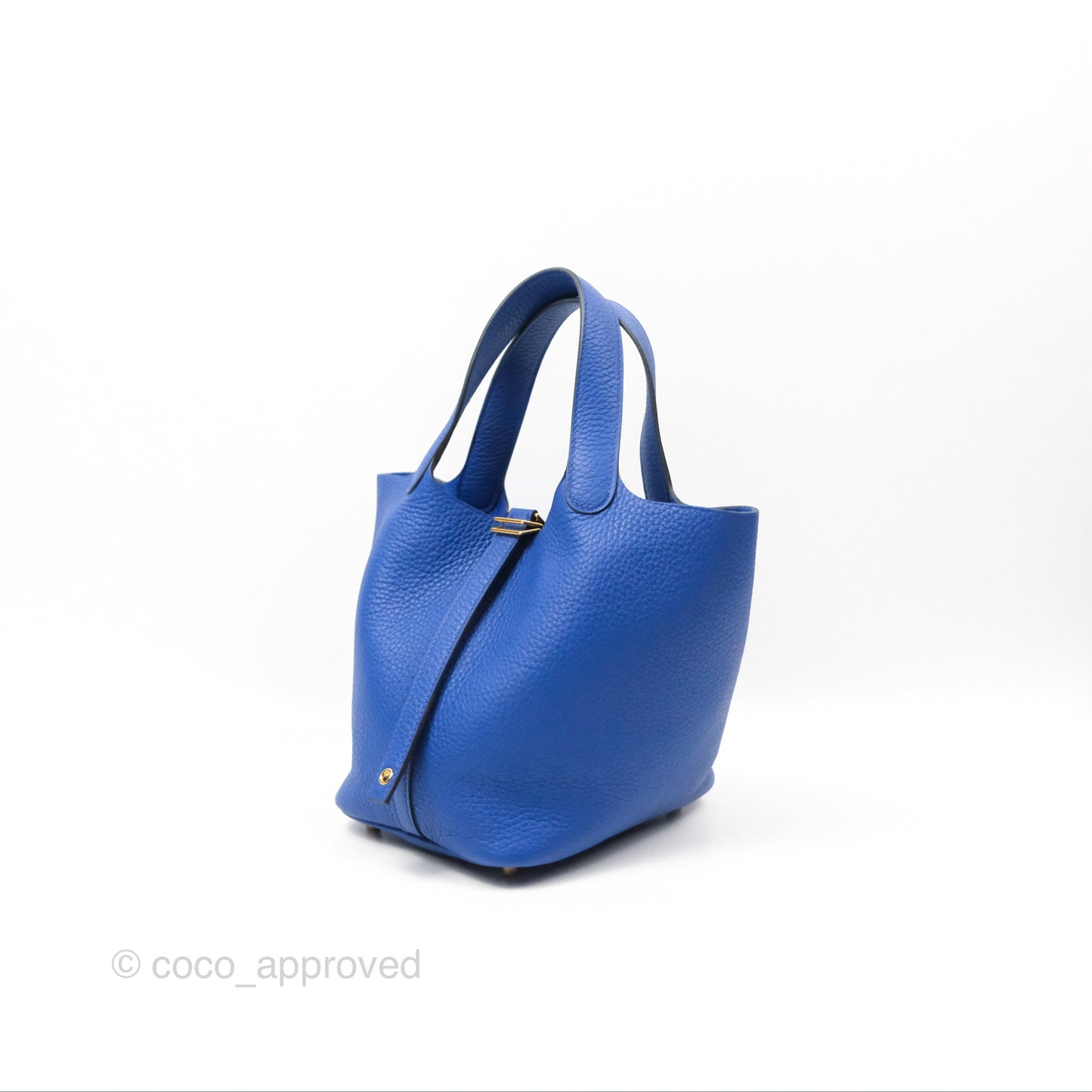 Hermès Picotin 18 Bleu Royal Clemence Gold Hardware