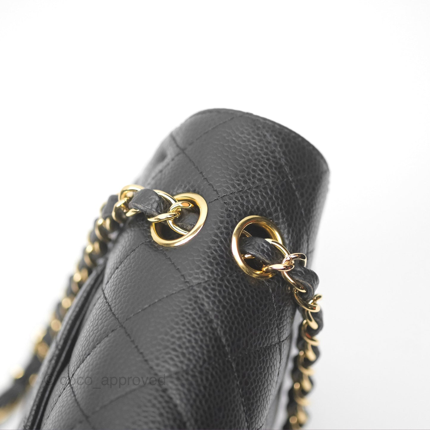 Chanel M/L Medium Classic Flap Quilted Black Caviar 24K Gold Hardware