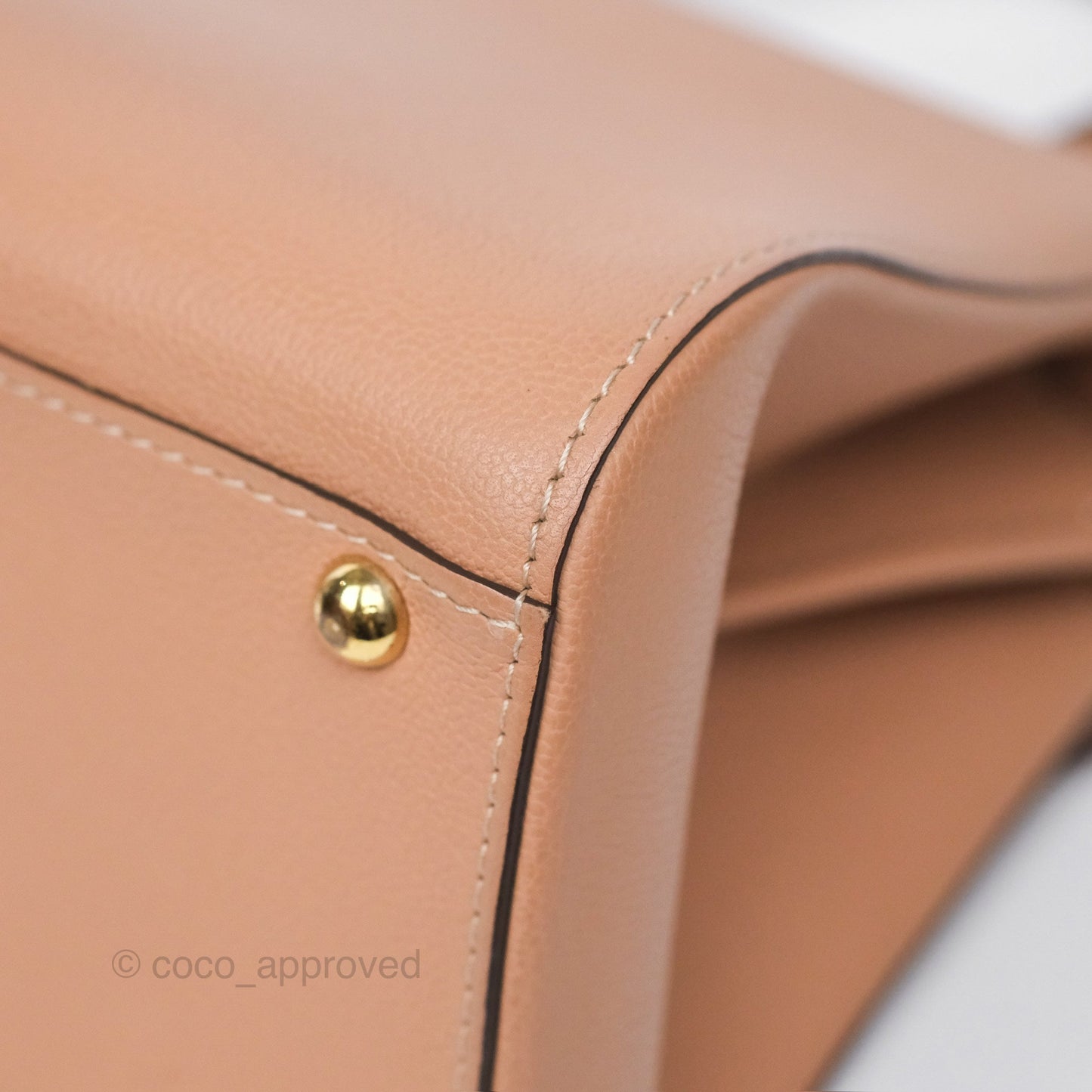 Delvaux Mini Brillant Bag Nude Grained Calfskin Gold Hardware