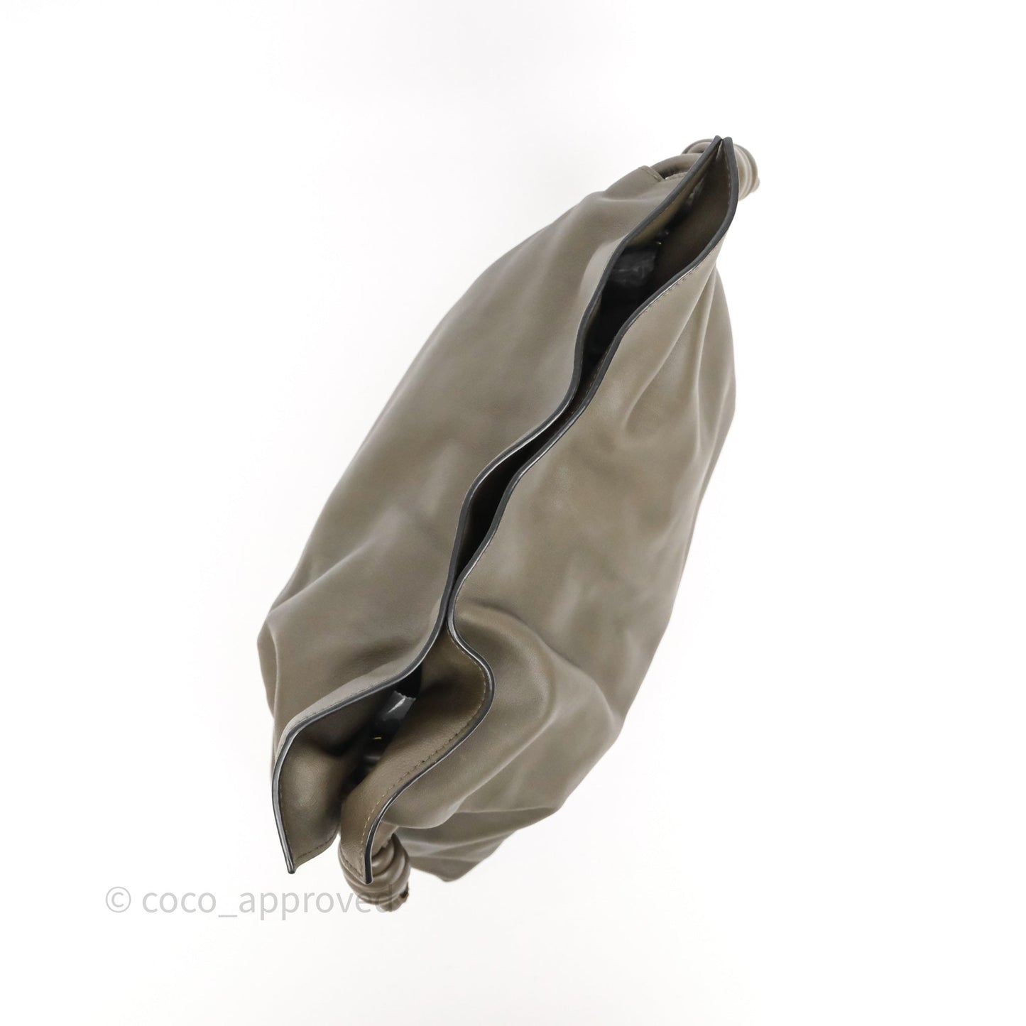 Loewe Flamenco Clutch Medium in Nappa Calfskin Dark Khaki Green