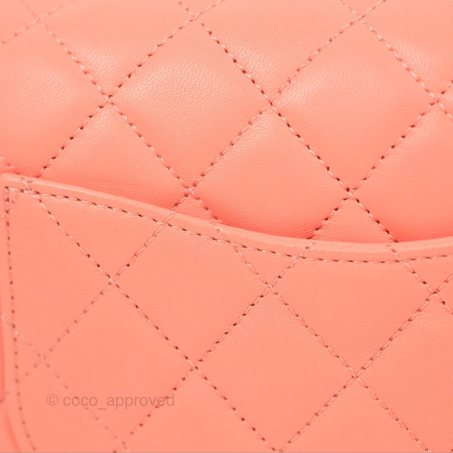 Chanel Pearl Crush Mini Square Quilted Pink Lambskin Aged Gold Hardware