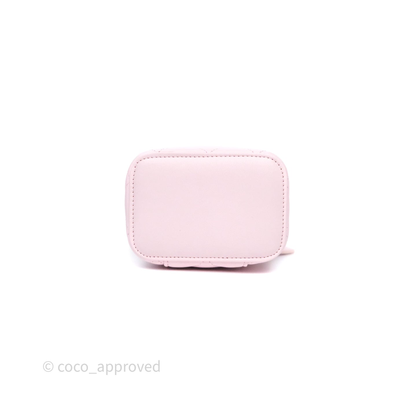 Chanel Mini Top Handle Vanity With Chain Pink Lambskin Gold Hardware