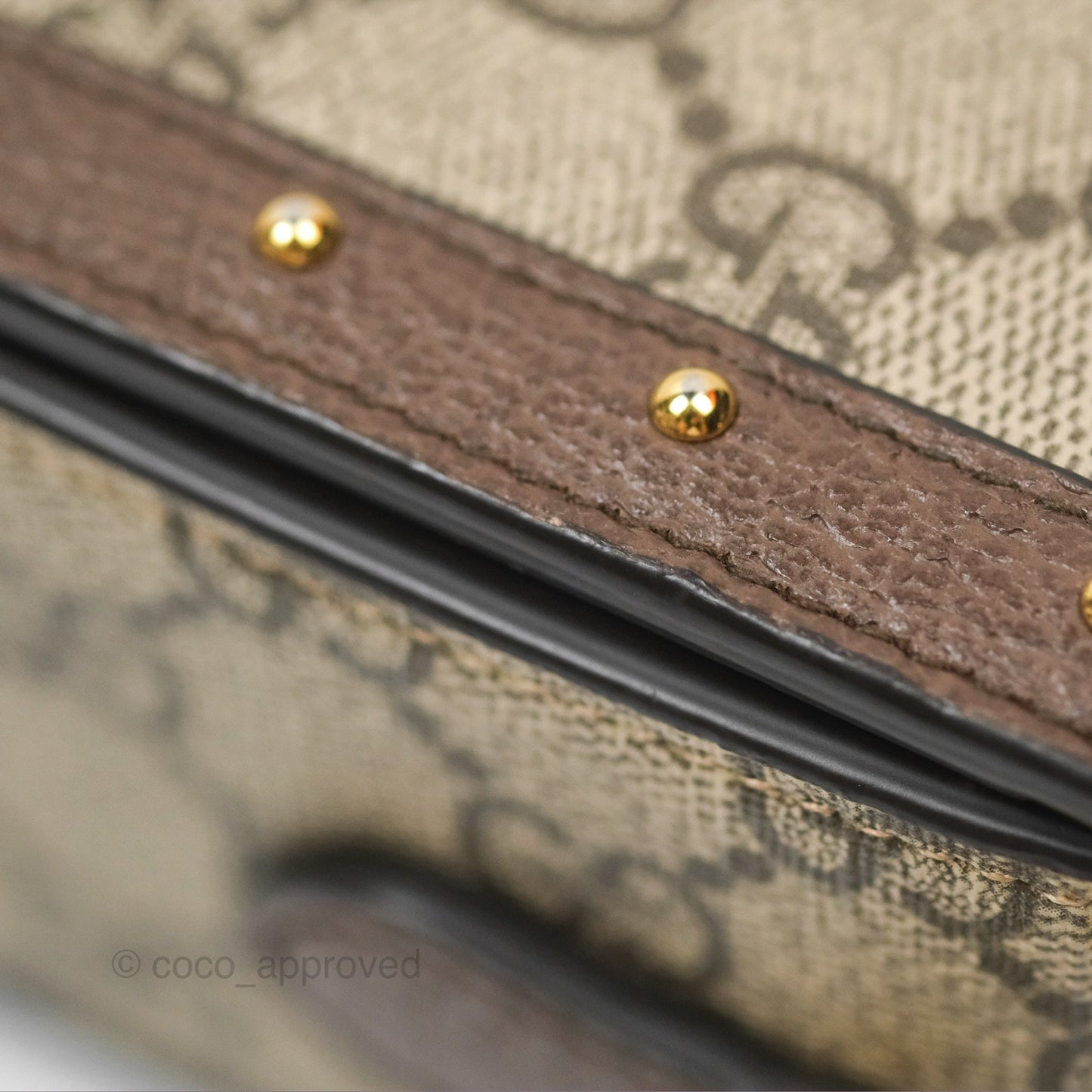 Gucci Gucci Brown/Beige GG Supreme Canvas and Leather Mini Trunk Bag
