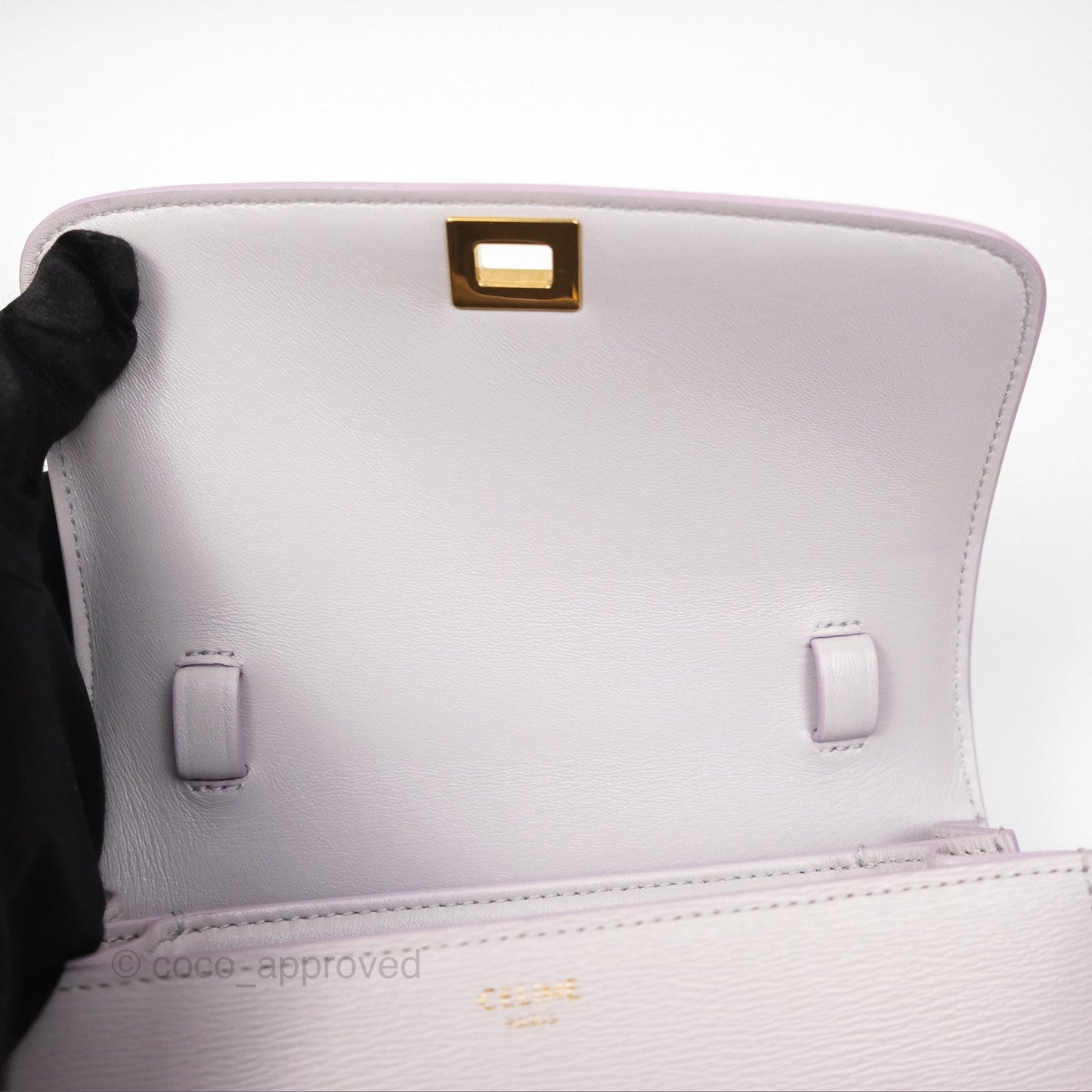 Celine Teen Classic Box Flap Lavender Grey Liege Calfskin