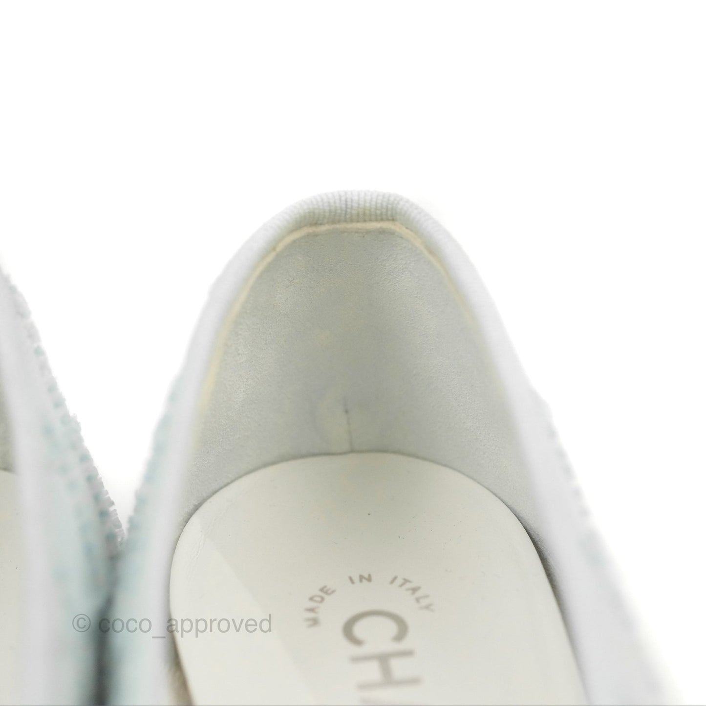 Chanel Ballerina Flats Light Blue/Black Size 37.5