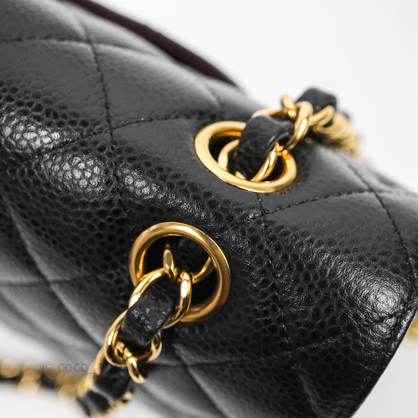 Chanel Classic M/L Medium Flap Quilted Black Caviar Gold Hardware
