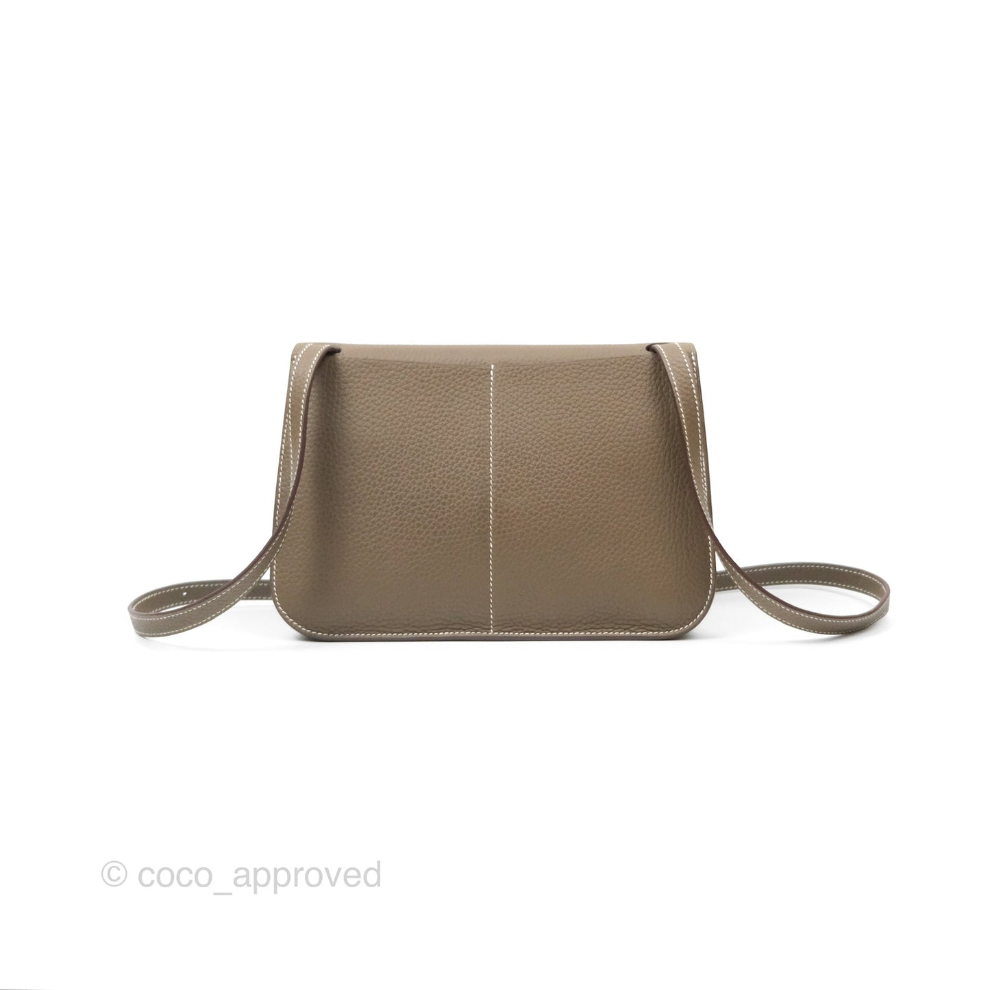 Hermès Halzan 25 Etoupe Clemence Gold Hardware