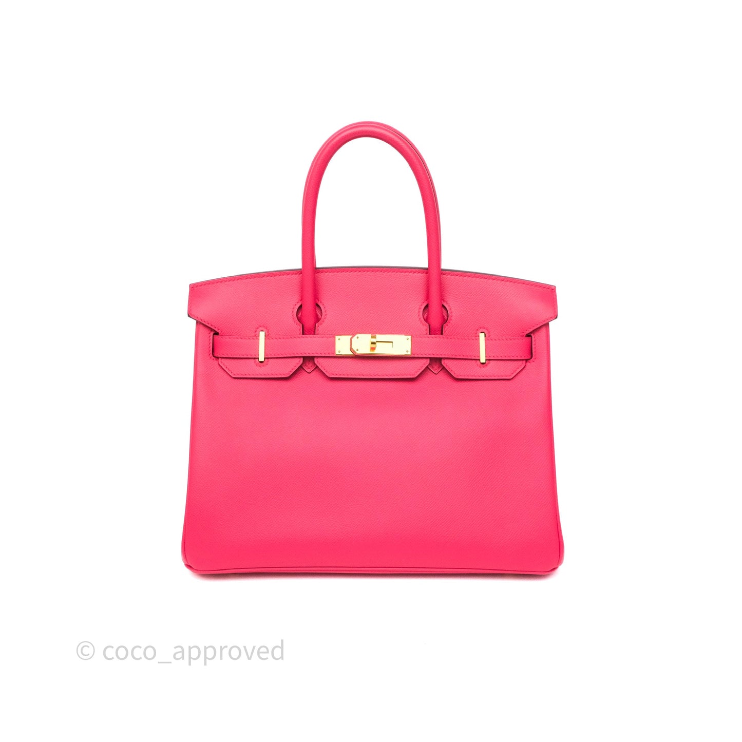 Hermès Birkin Retourne 30 Rose Extreme I6 Epsom Gold Hardware