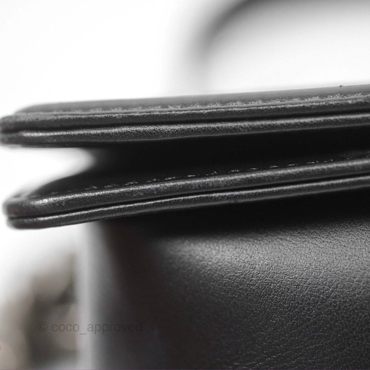 Chanel Small Boy Black Calfskin Ruthenium Hardware