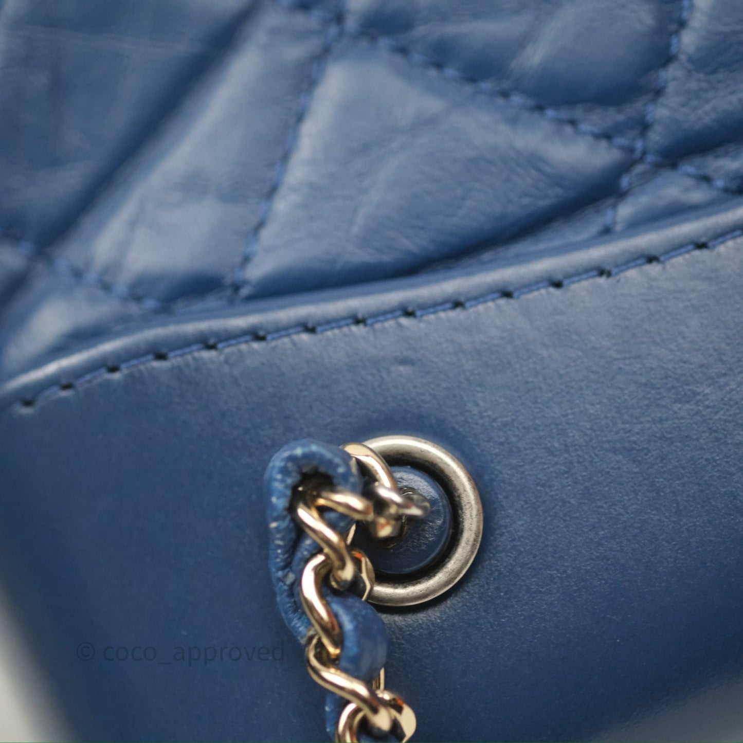 Chanel Small Gabrielle Backpack Blue Aged Calfskin