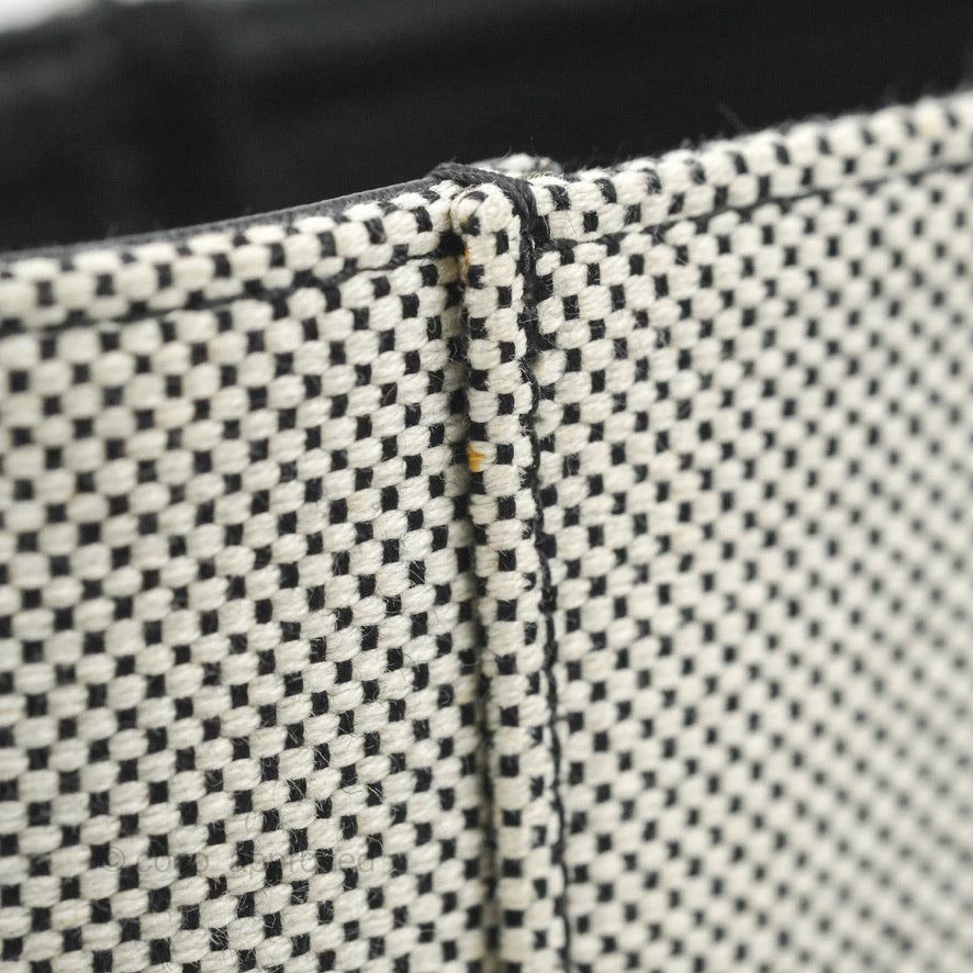 Celine Small Sangle Bucket Bag Black/Grey Textiles Gold Hardware