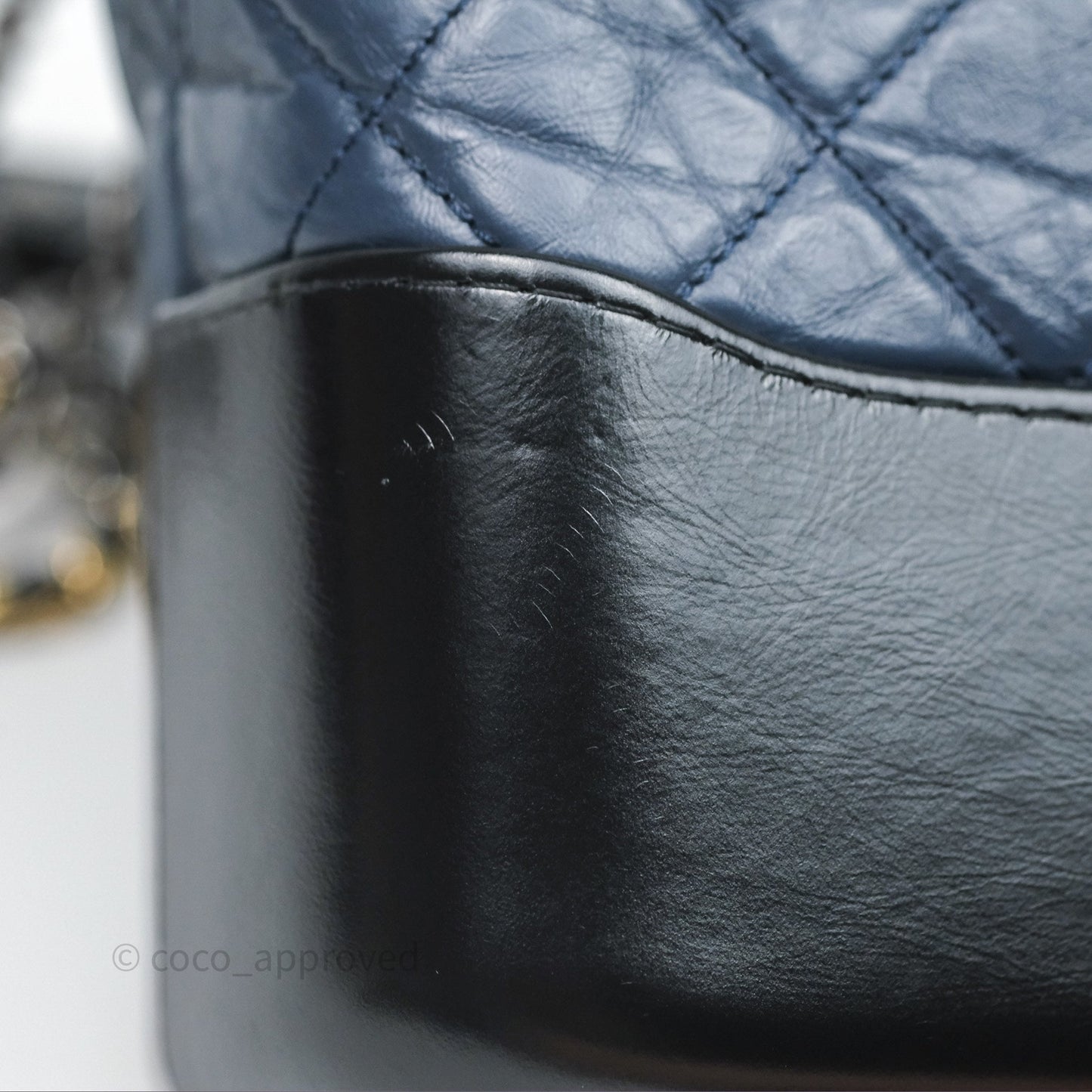 Chanel New Medium Gabrielle Hobo Quilted Navy Black Aged Calfskin