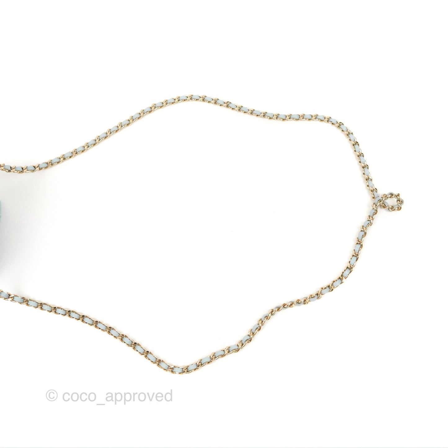 Chanel Mini Top Handle Vanity With Chain Light Blue Lambskin Gold Hardware