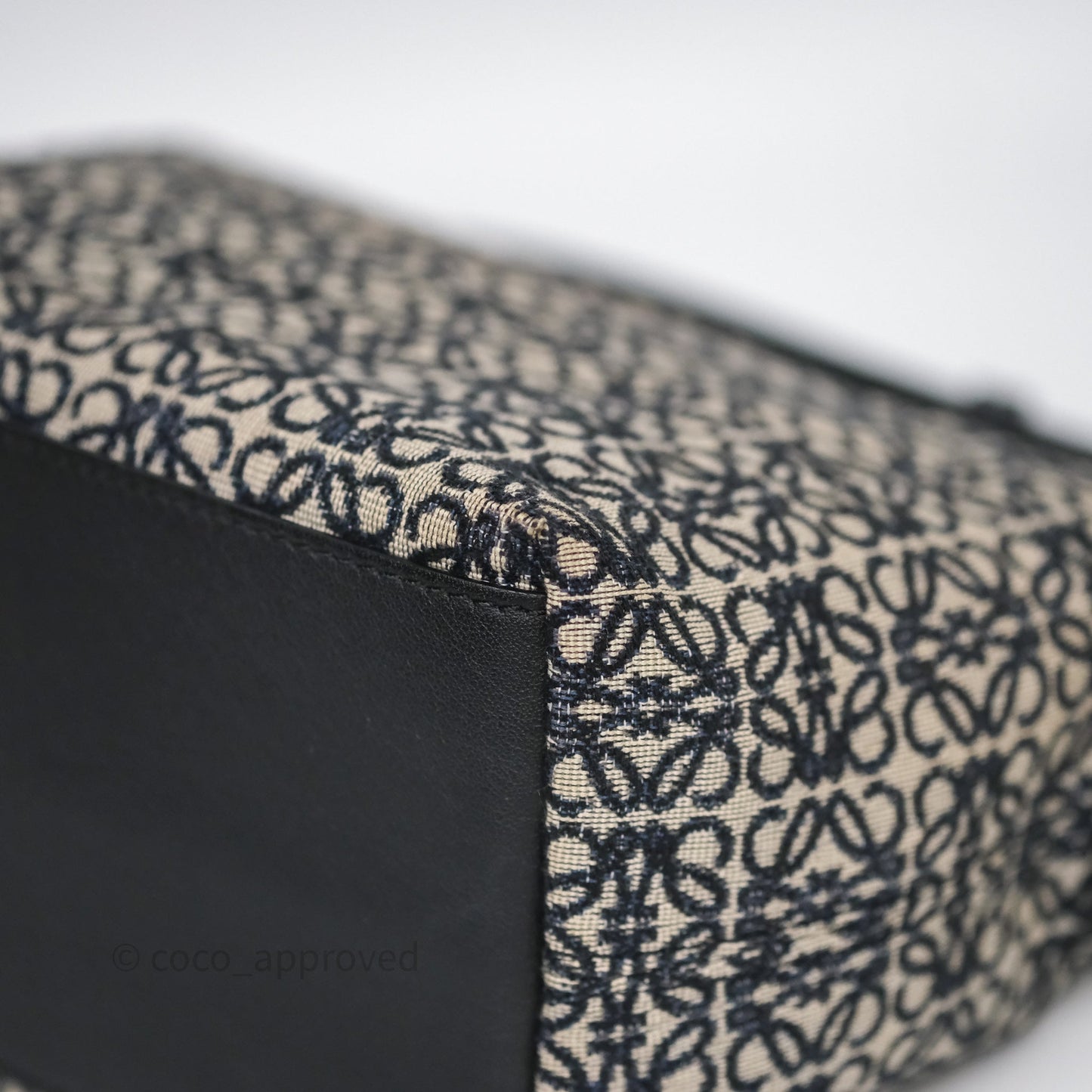 Loewe Small Cubi bag in Anagram Jacquard & Calfskin Navy/Black