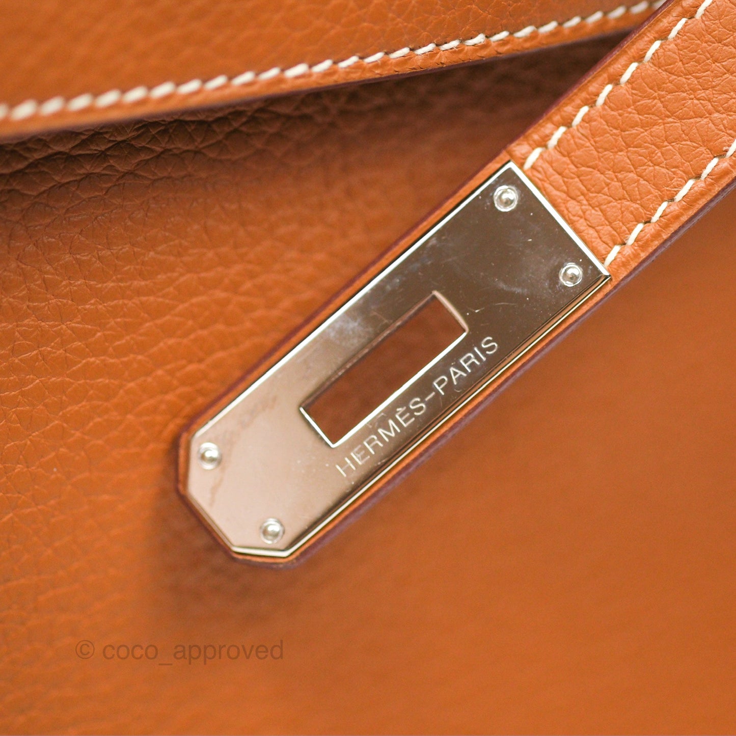Hermès Kelly 32 Retourne Gold Togo Palladium Hardware