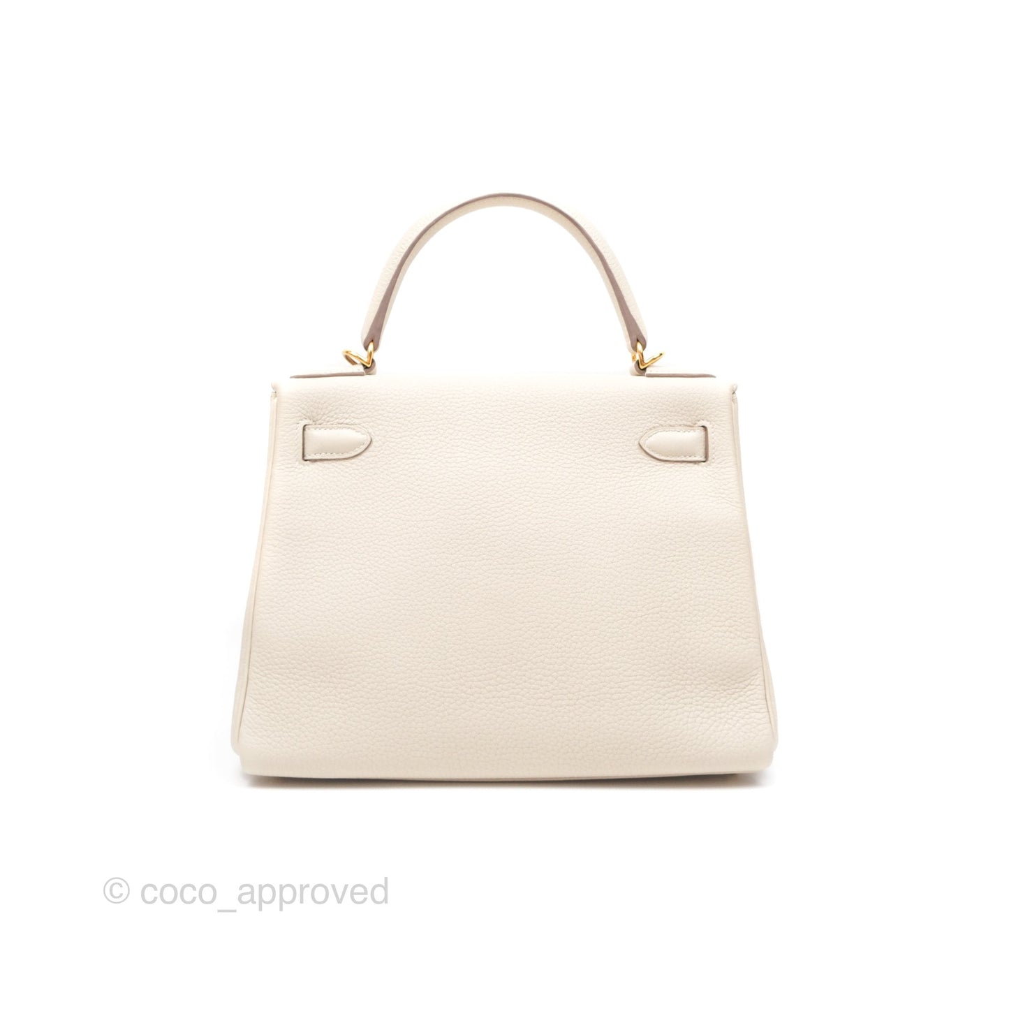Hermès Kelly 28 Retourn Craie 10 Togo Gold Hardware