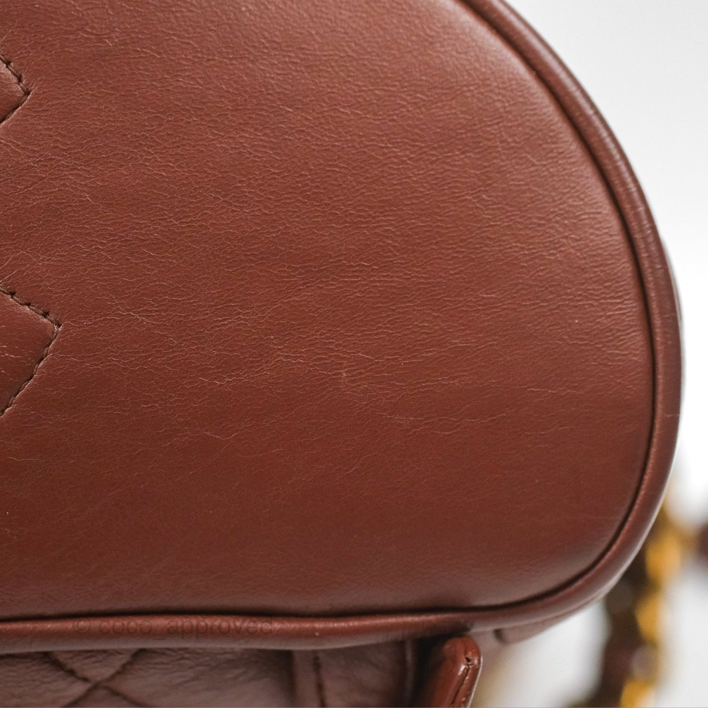 Chanel Vintage CC Duma Backpack Brown Lambskin 24K Gold Hardware