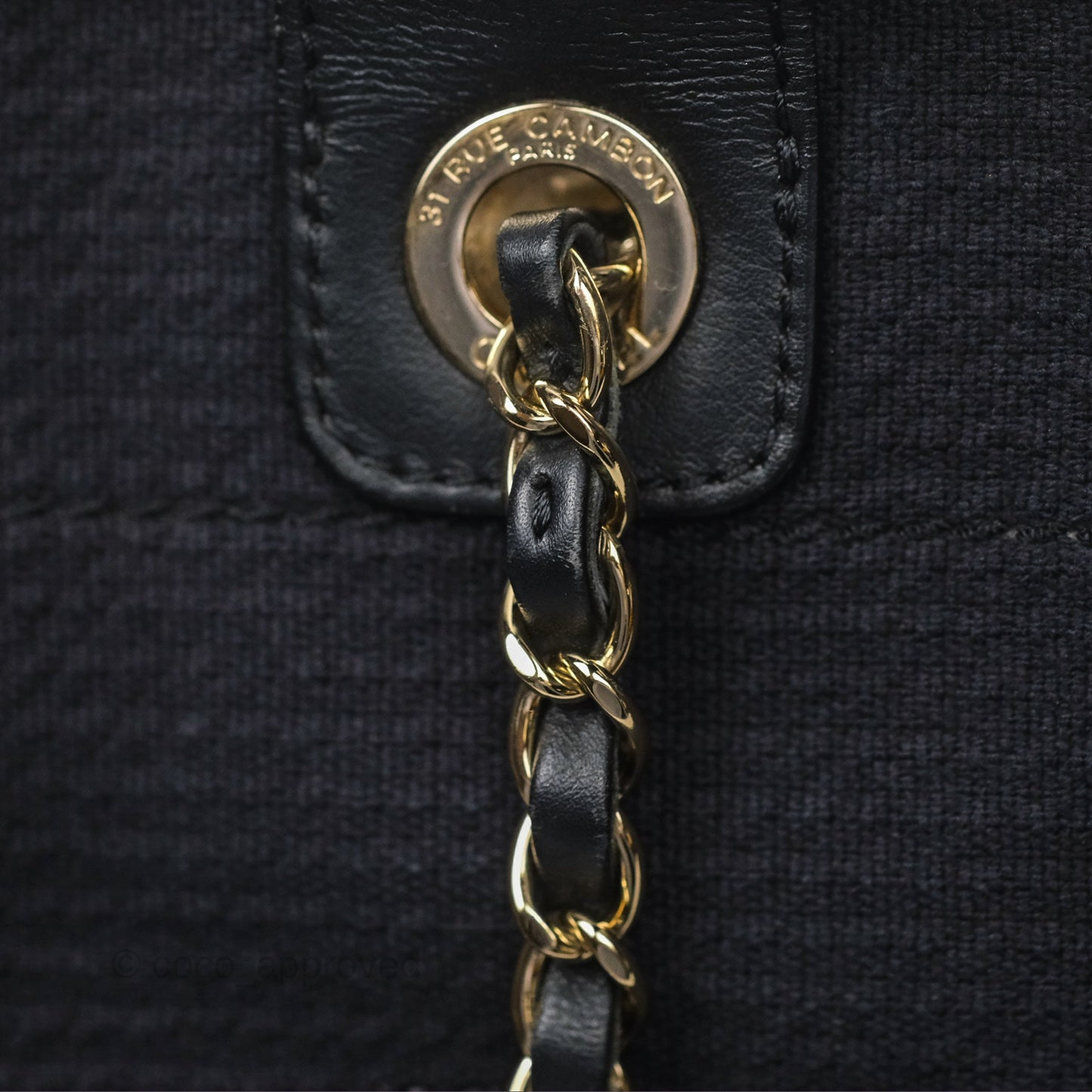 Chanel New Small Deauville Navy Canvas