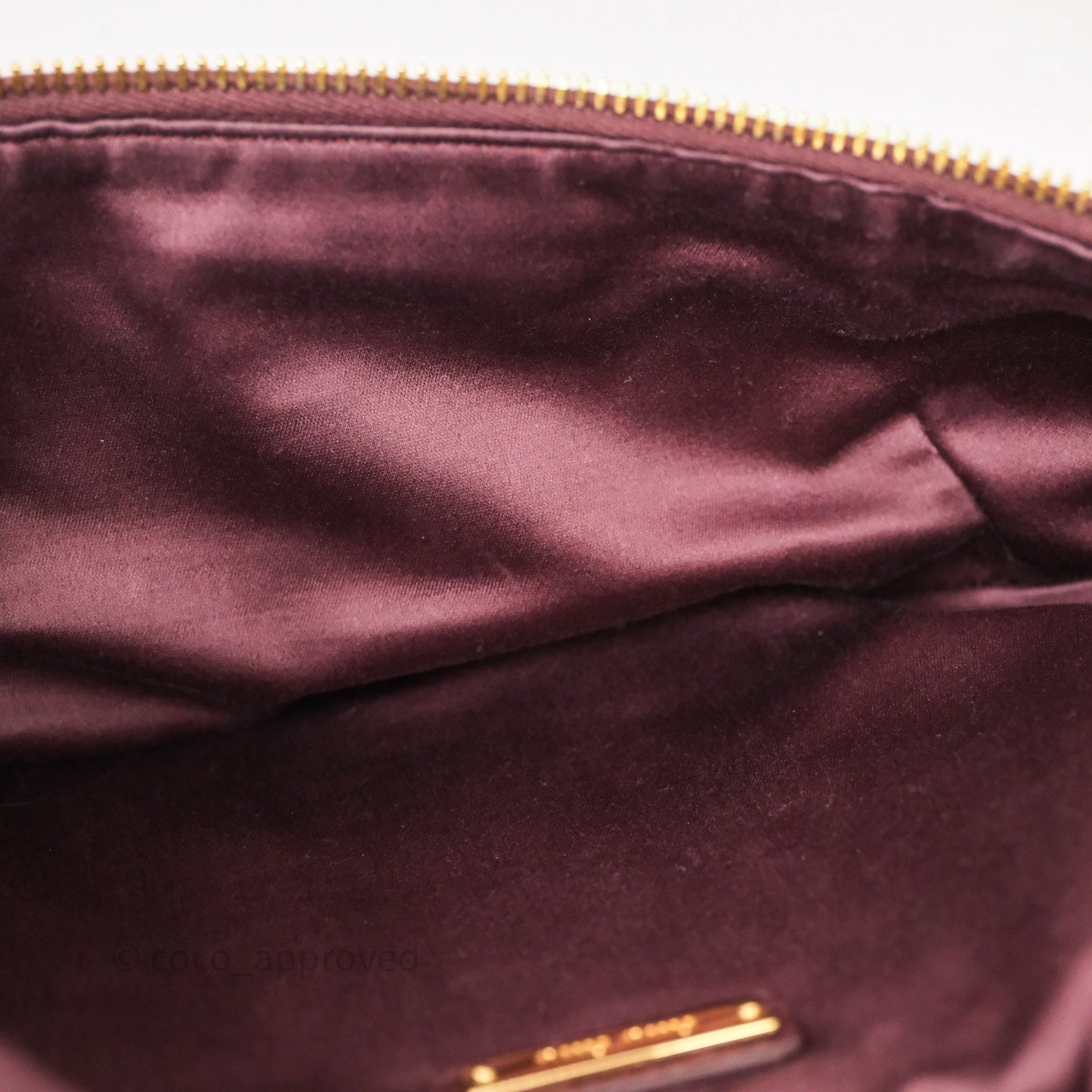 Miu Miu Bumbag Burgundy/Pink Gold Hardware