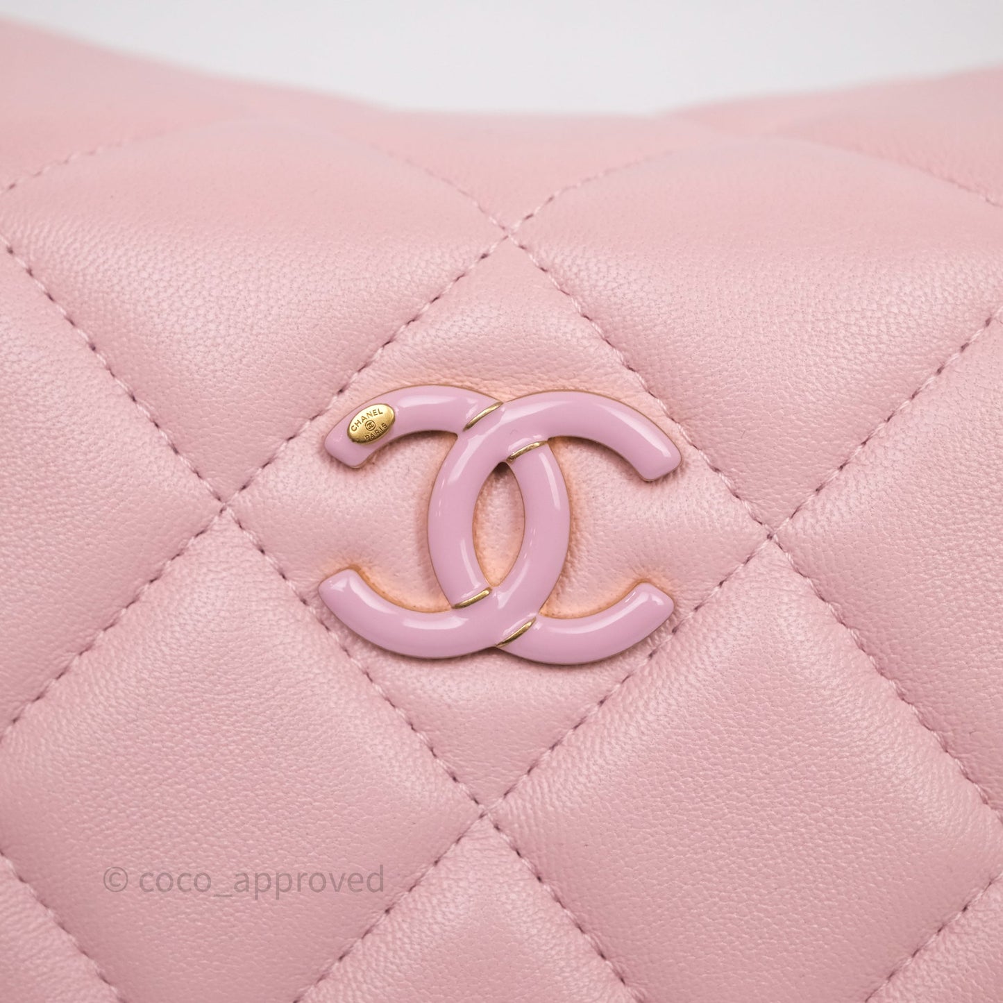 Chanel Quilted Hobo With CC Adjustable Chain Pink Lambskin Aged Gold Hardware