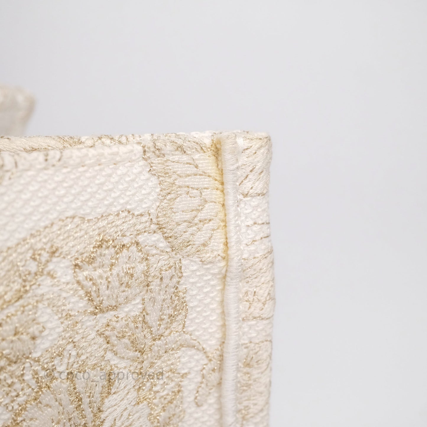 Christian Dior Medium Book Tote Latte Embroidery With Gold-Tone Metallic