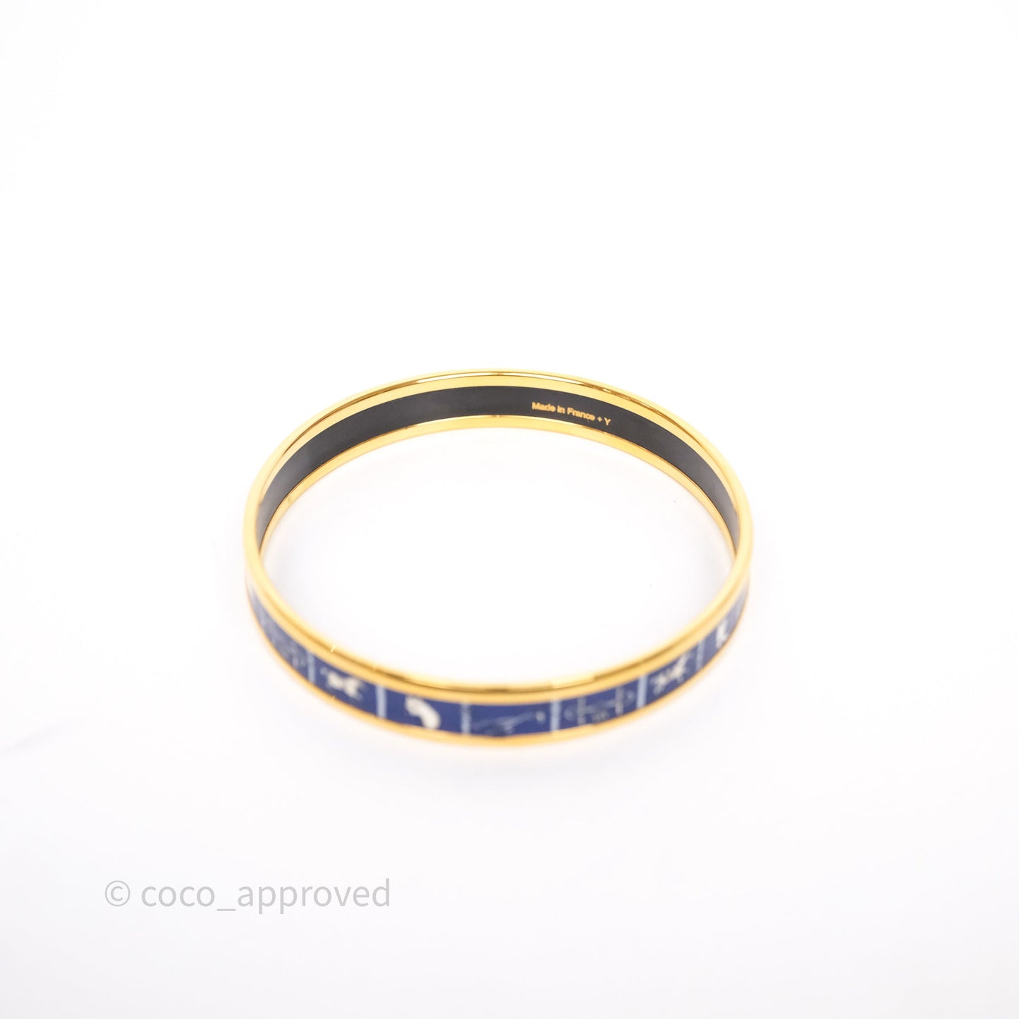 Hermès Bangle Blue Gold Hardware