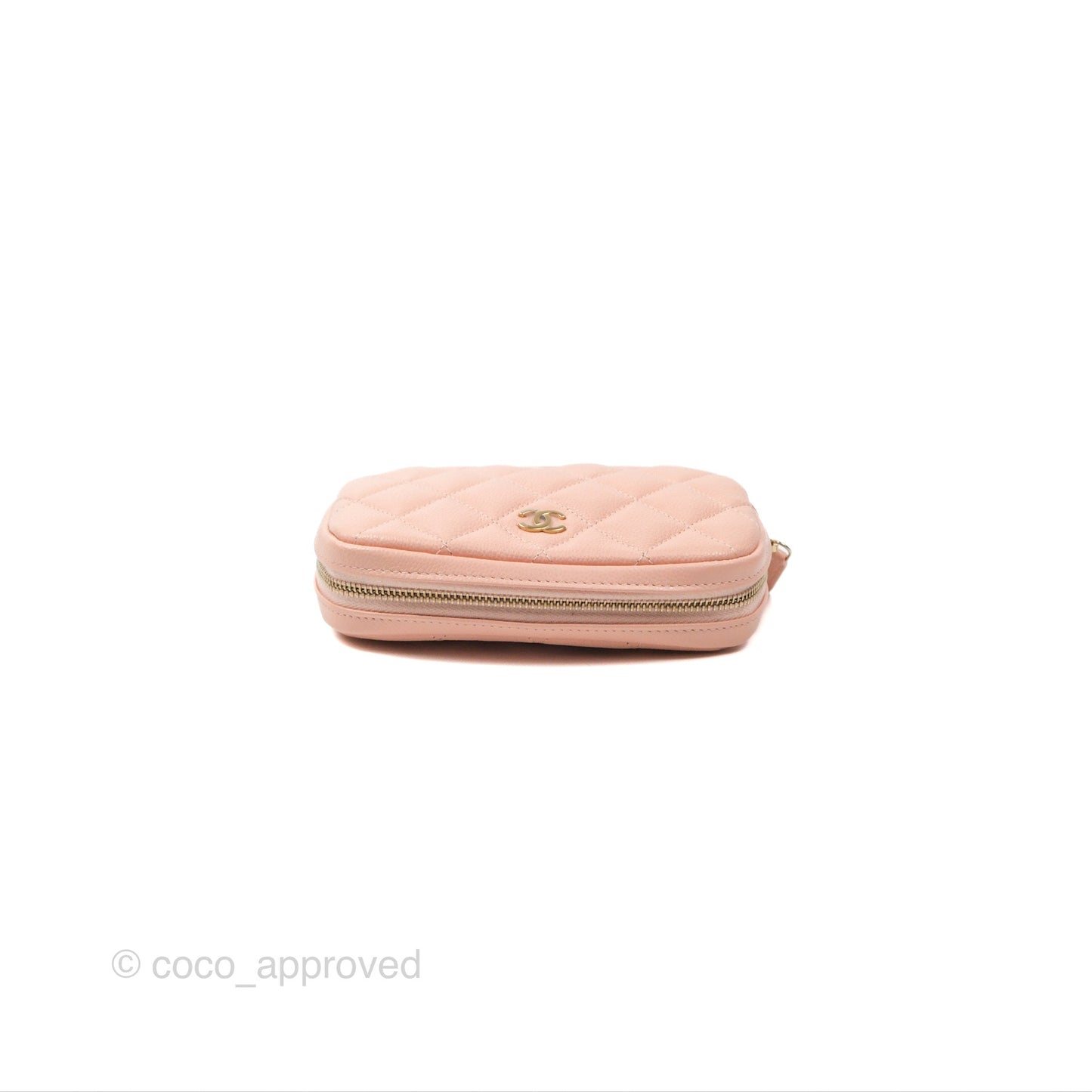Chanel Small Classic Pouch Light Beige Caviar Gold Hardware