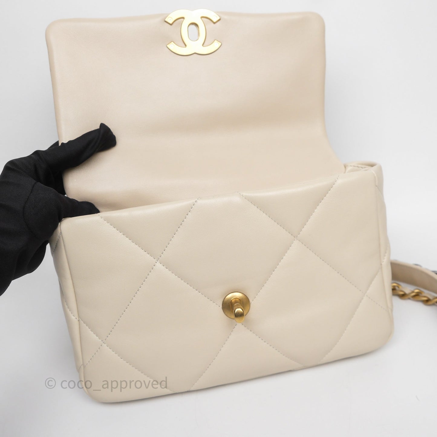 Chanel 19 Small Ivory Mixed Hardware