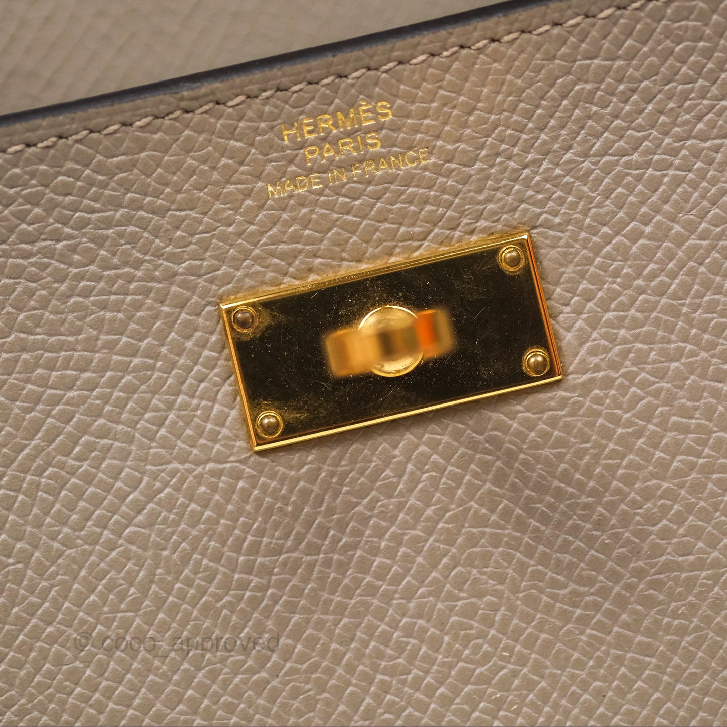 Hermès Kelly Wallet Gris Asphalte M8 Epsom Gold Hardware