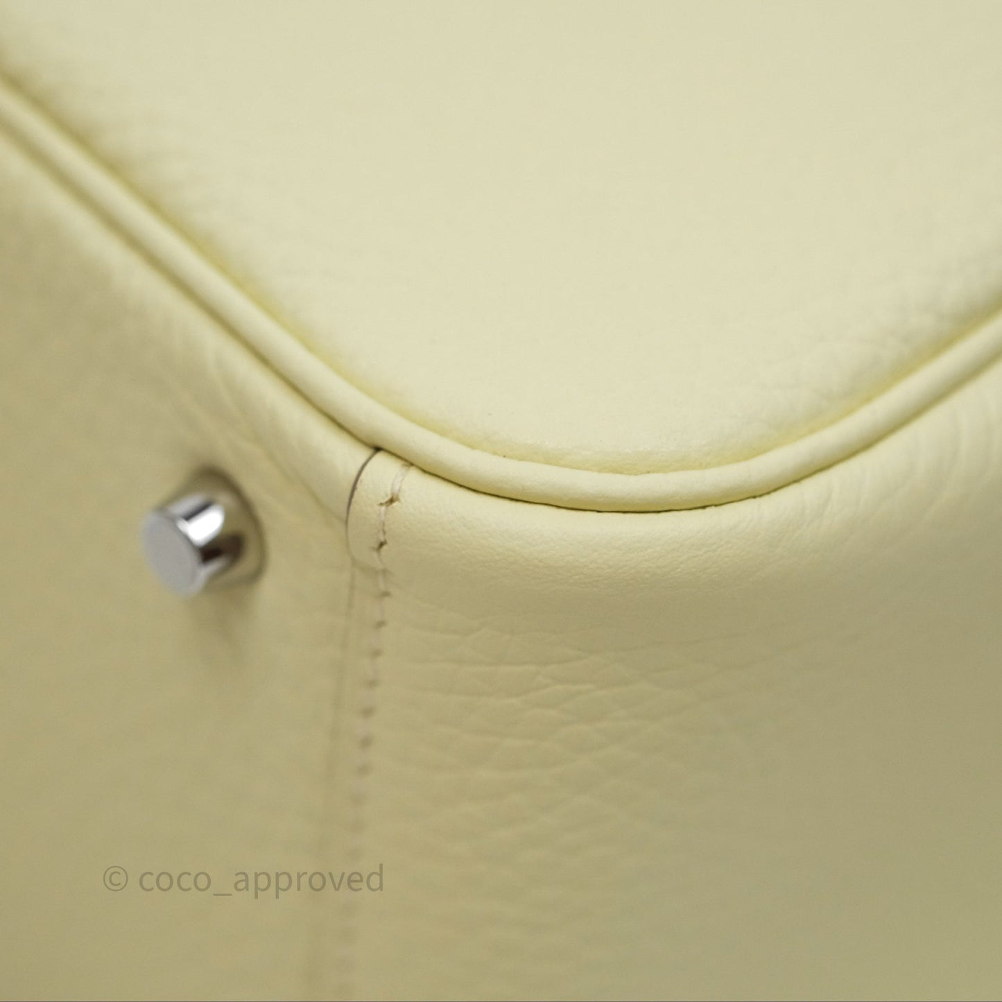 Hermès Mini Lindy II 20 Jaune Milton Clemence Palladium Hardware