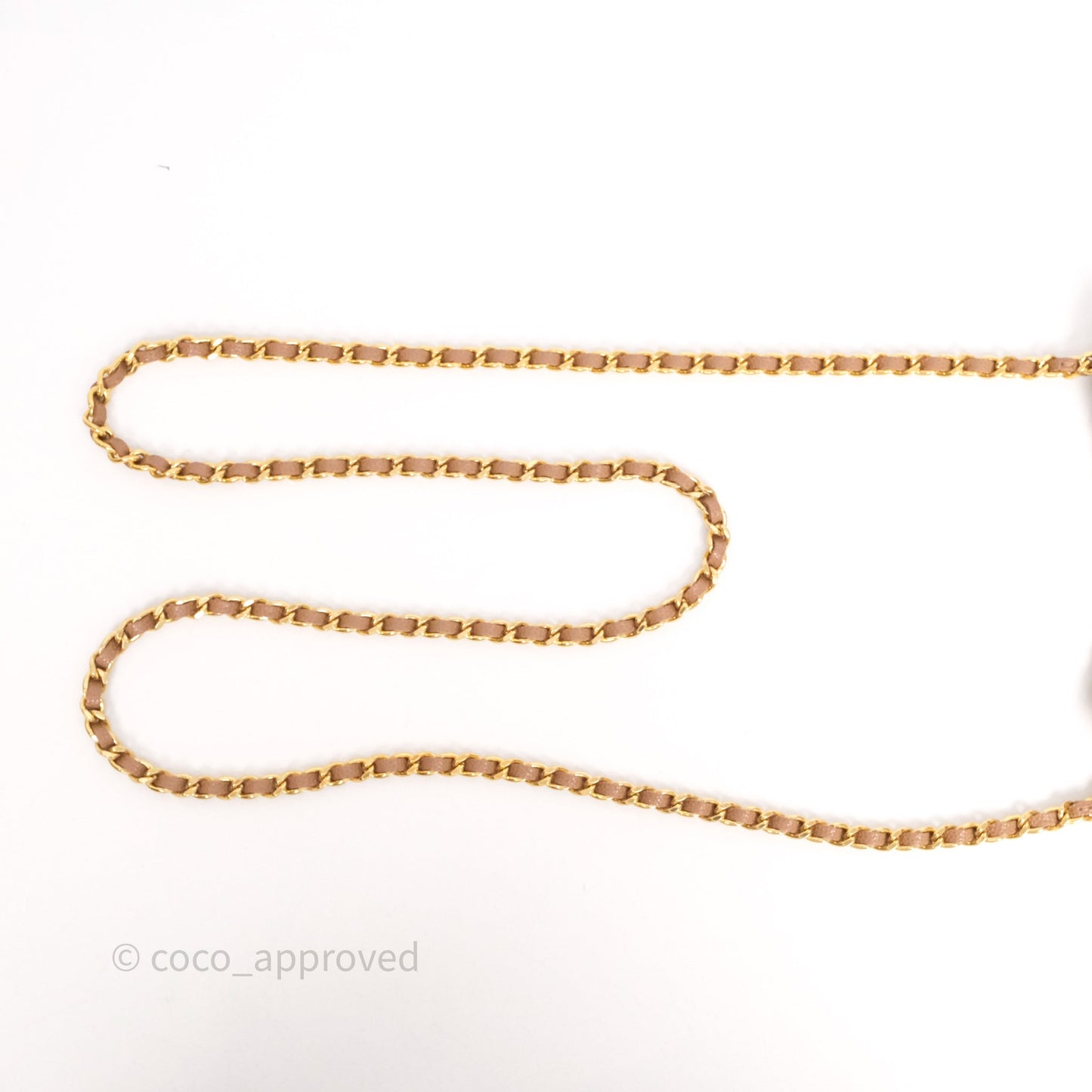 Chanel Coco First Phone Holder Dark Beige Caviar Gold Hardware 22K