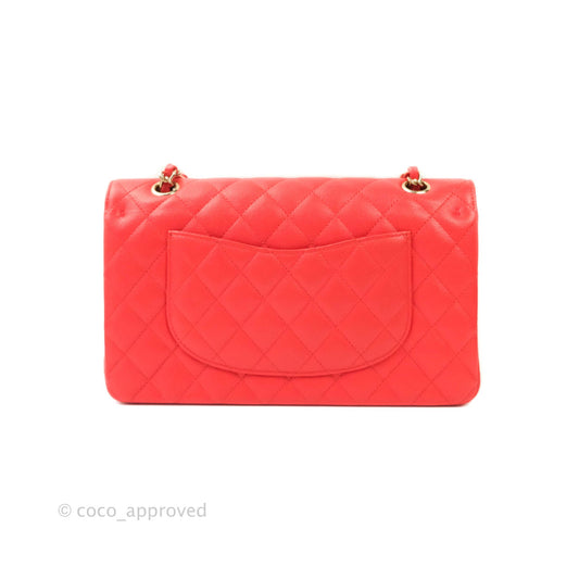 Chanel Classic M/L Medium Double Flap Red Caviar Gold Hardware