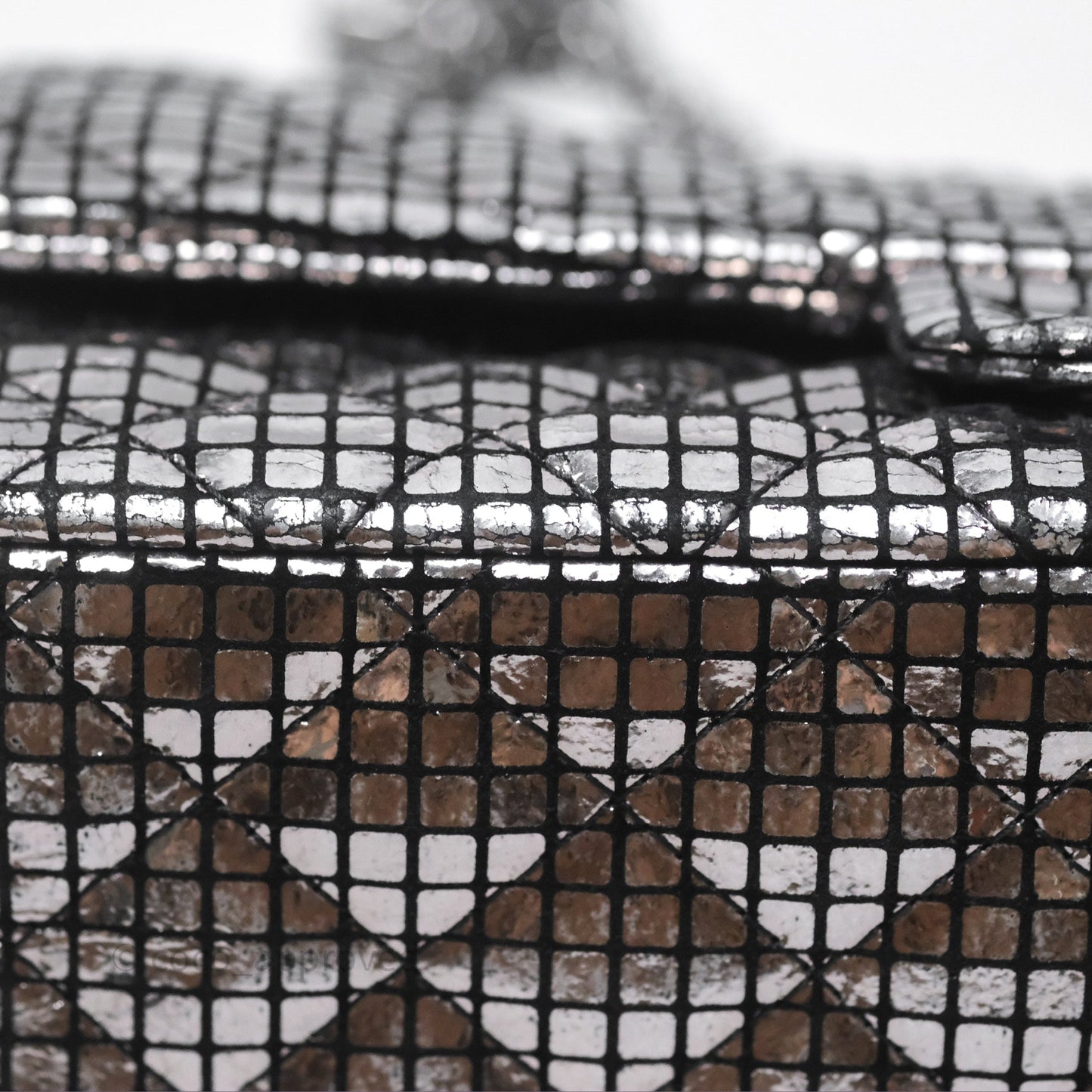 Chanel Mirror Reissue 2.55 Quilted Silver Suede Calfskin Gun Metal Hardware